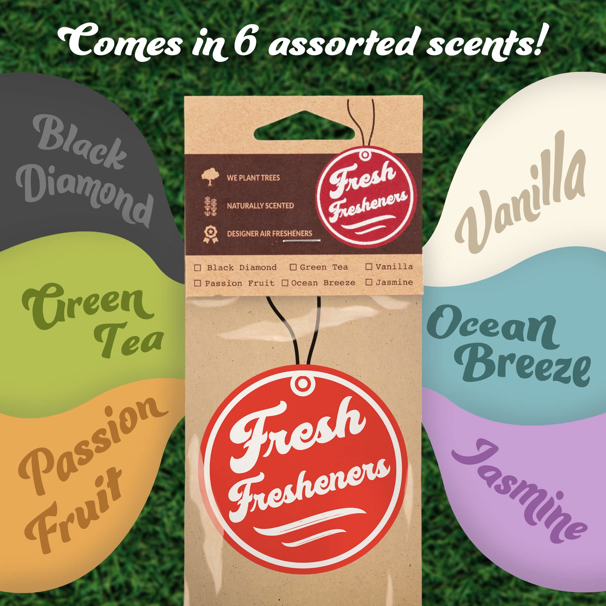 Pineapple Car Air Freshener 3 Pack Scented With Essential Oils By Fresh Fresheners (3 Pack)