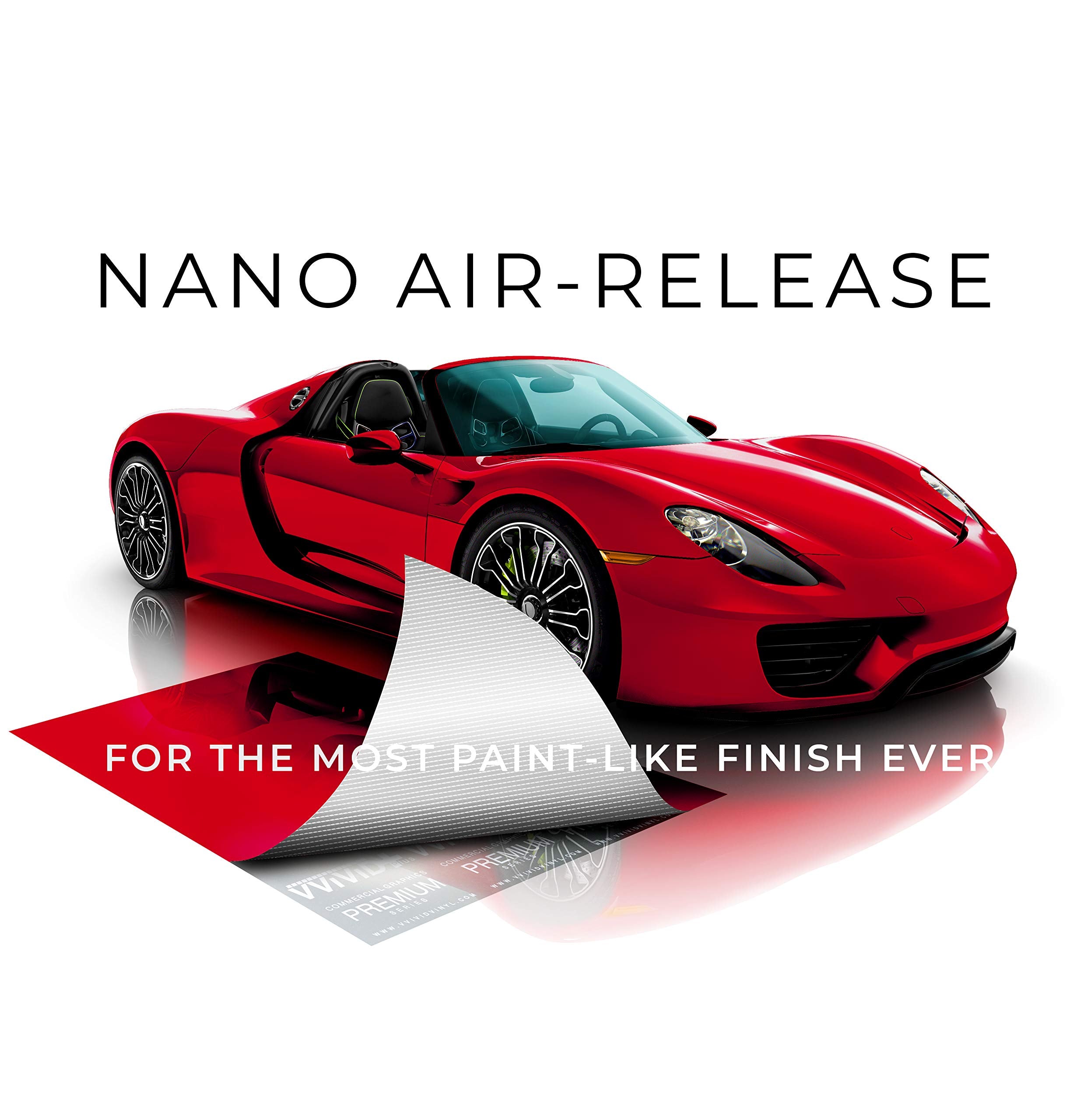 VViViD Ultra Gloss Metallic Candy Red Vinyl Car Wrap, 25ft x 5ft, Premium Paint with Nano Air Release Technology