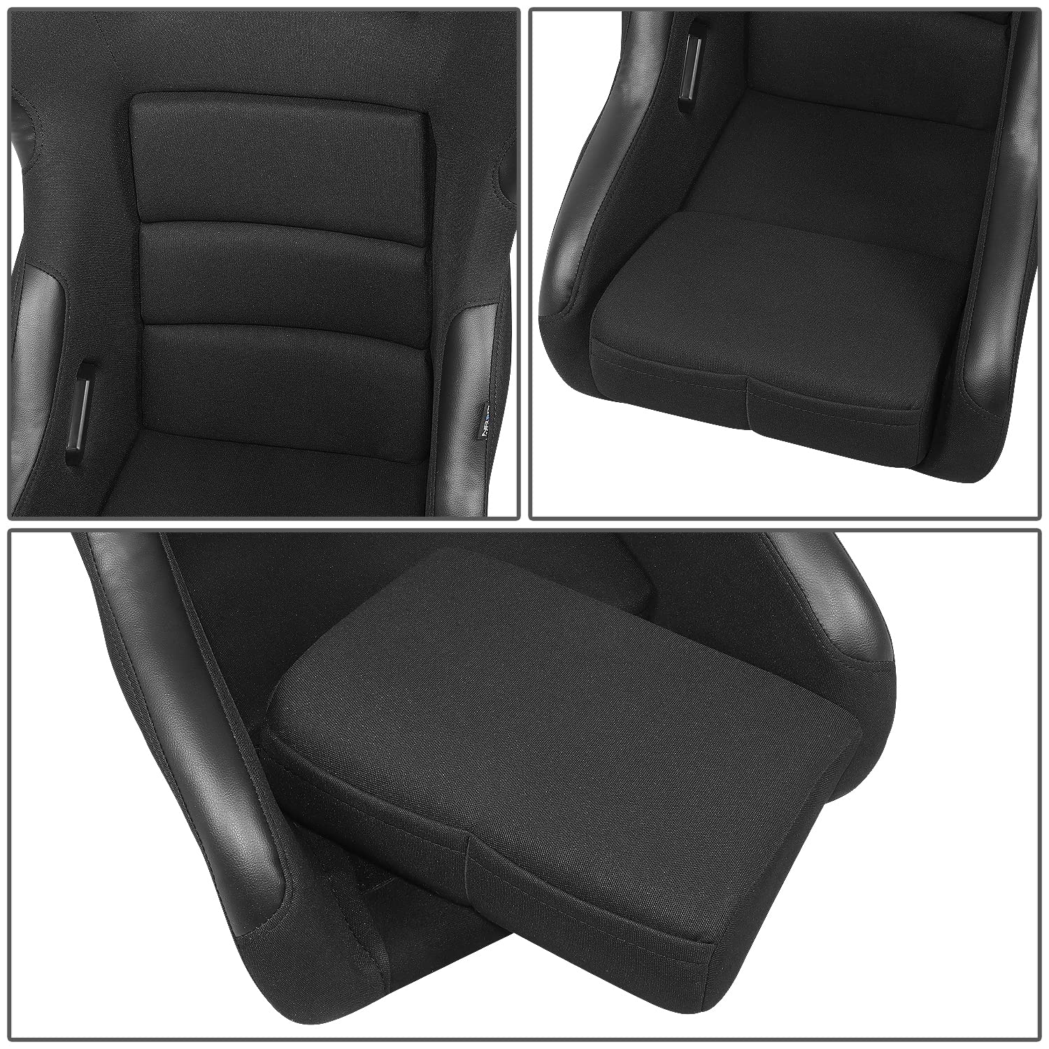 Nrg Innovations Nrg-Frp-311 Extra Deep Racing Bucket Racing Seat (Medium),Black Seat Cover, 20''W X 20'' D X 37'' H