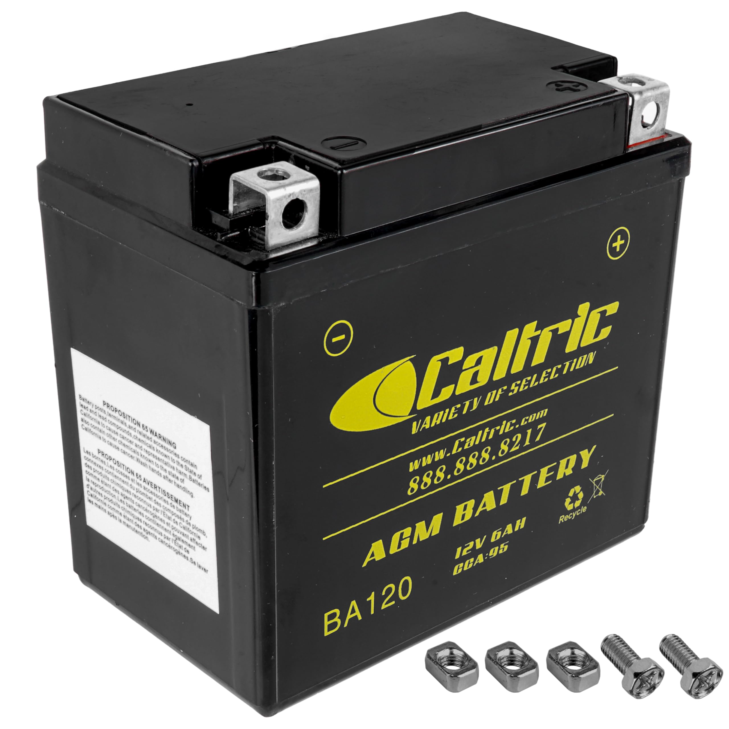 Caltric 12V 6Ah AGM Battery YTZ7S Compatible with Honda CRF250F 2019 2021 2022 2023