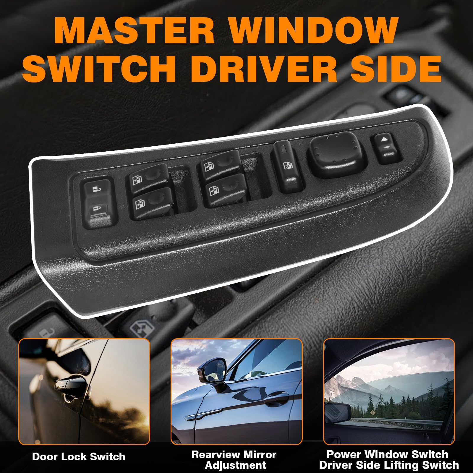 NSDXCT 15883323 Master Power Window Switch Driver Side, Fit 2003-2007 For Chevy Silverado Avalanche Tahoe For GMC Sierra Yukon 1