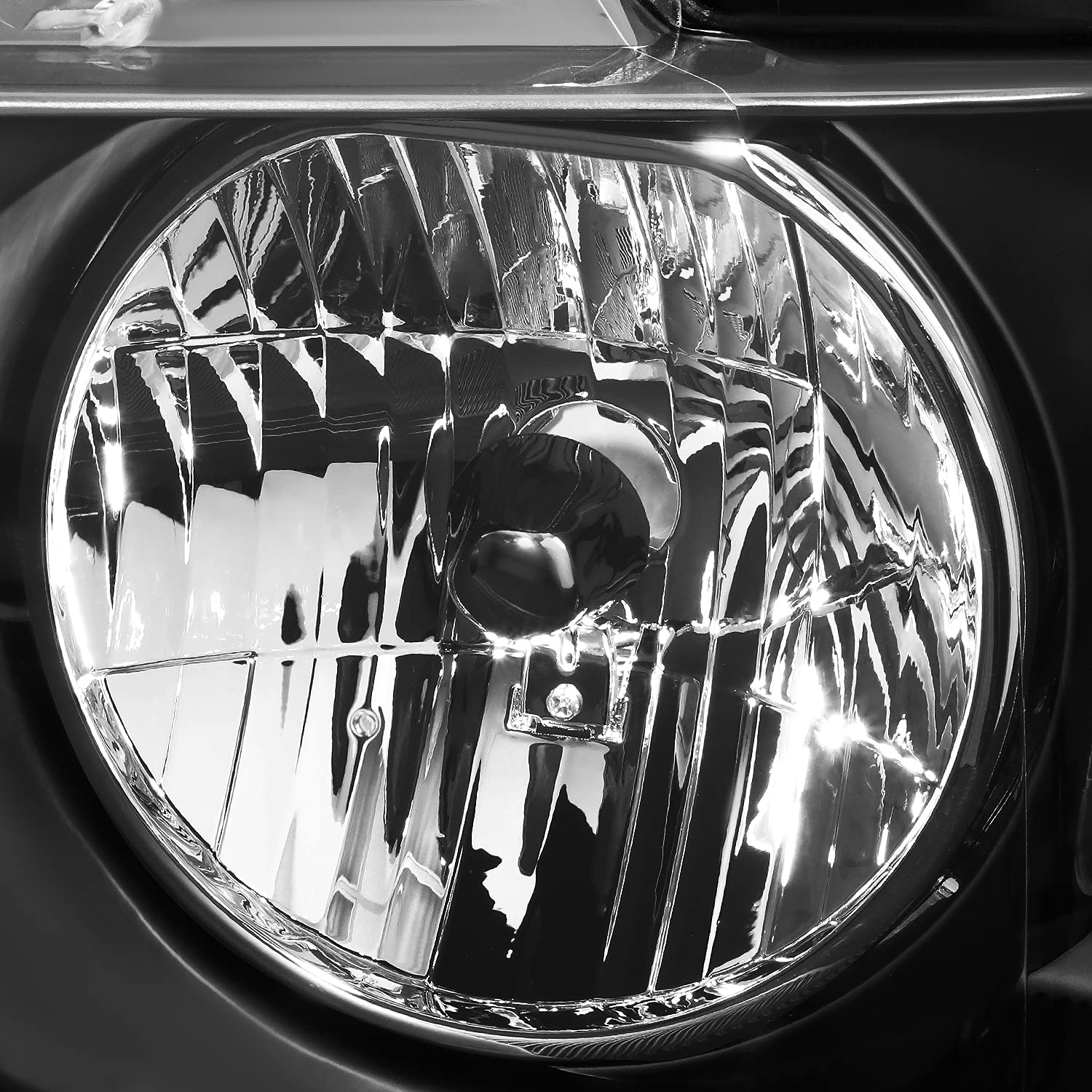 DNA MOTORING Black Amber Headlights Replacement for 04-08 F-150/06-08 Mark LT, Model HL-OH-F1504-BK-AM