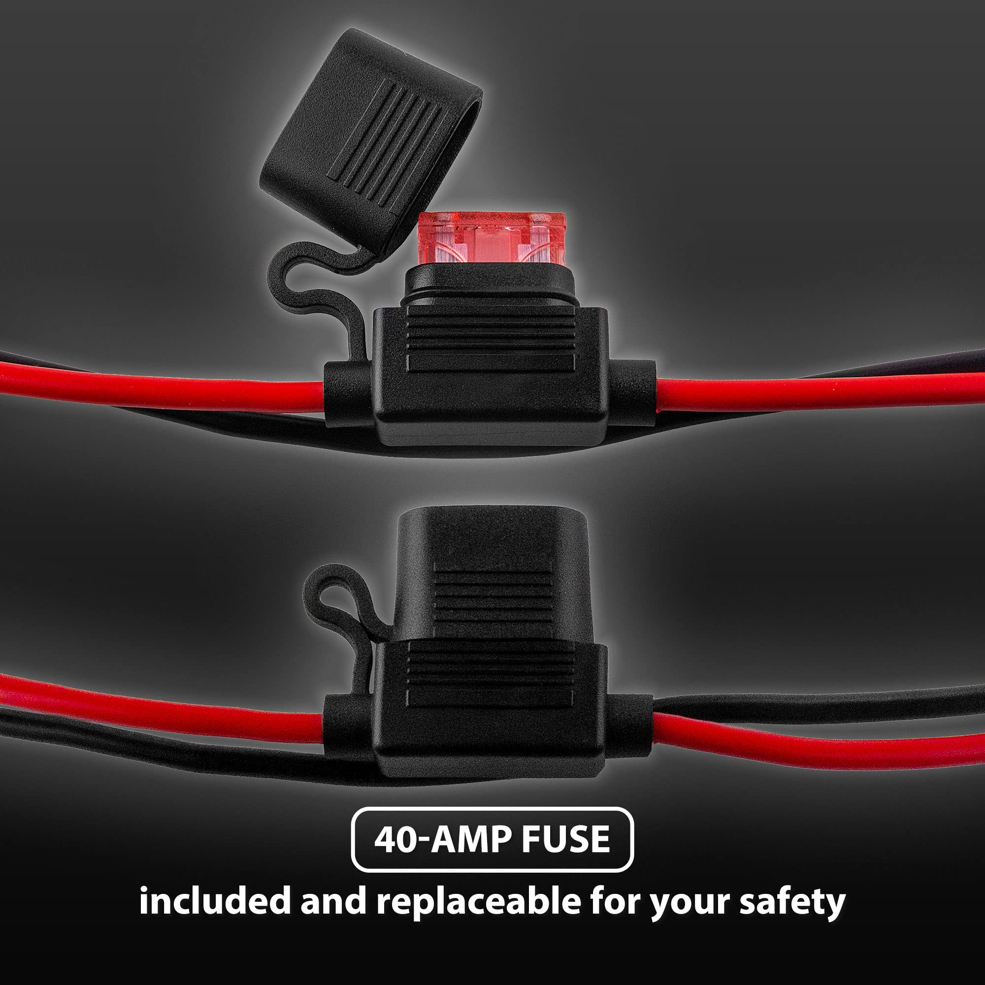 SafeAMP Wire Harness Connector Compatible with 12-Volt Ride On Vehicle with red 2 pins Connector