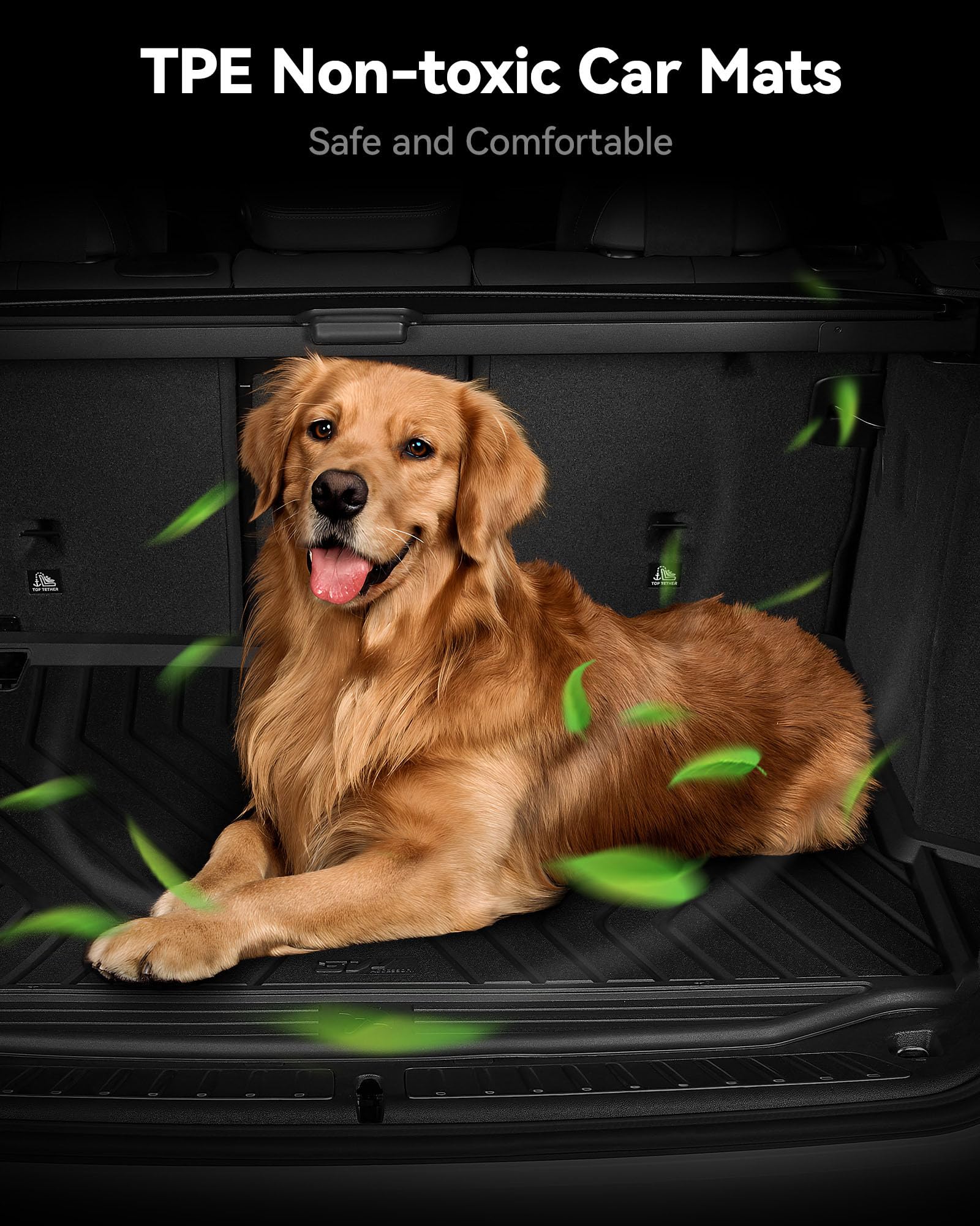 3W Cargo Liner Fit Volvo Xc60 2018-2024 2025 Tpe All Weather Custom Fit Volvo Xc60 Tunk Mat Accessories Black