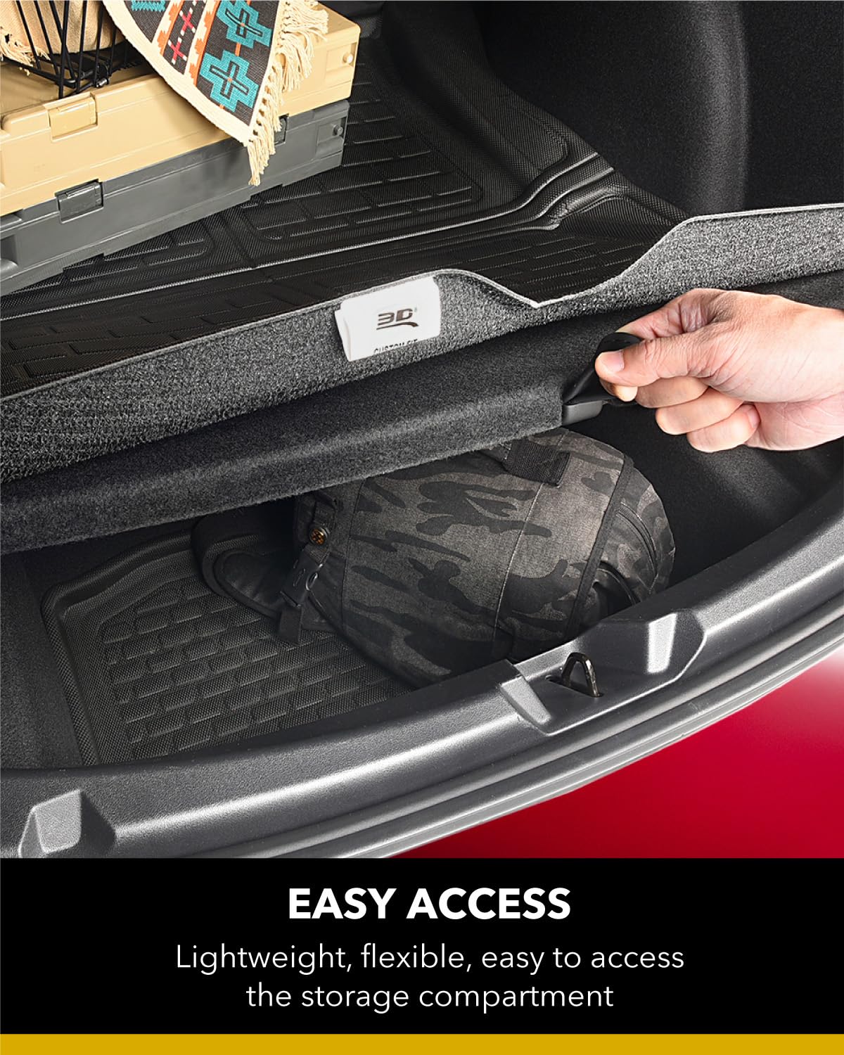 3D Maxpider Custom Fit Kagu Cargo Liner (Black) Compatible With Gmc Acadia 2017-2023 - Cargo Liner