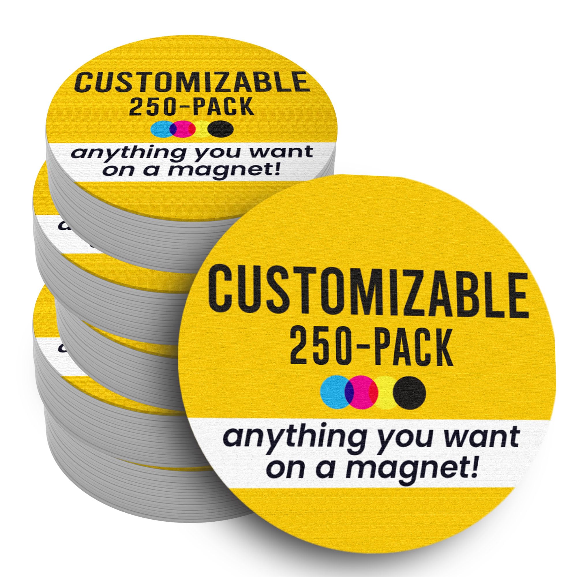 Magnet Me Up Customizable 30 Mil Round Magnet- 6   , 250 Pk Weatherproof Car Magnet For Businesses, Sports Teams, Fundraiser, Pe