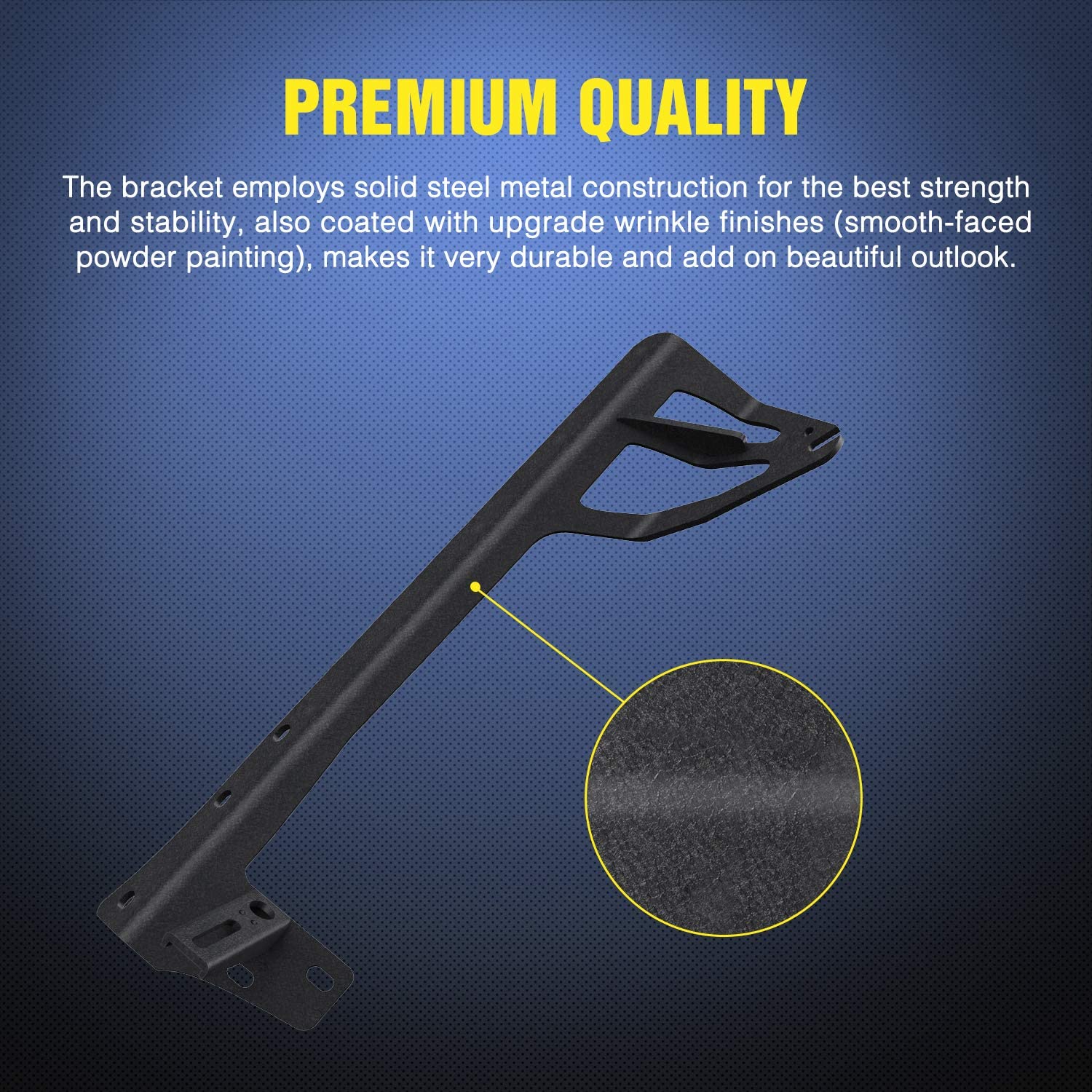 Nilight Upper Windshield Frame Mounting Bracket A-Pillar Mounts For 52 Inch Light Bar And Led Pod Lamp On Wrangler Jk 2007 2008