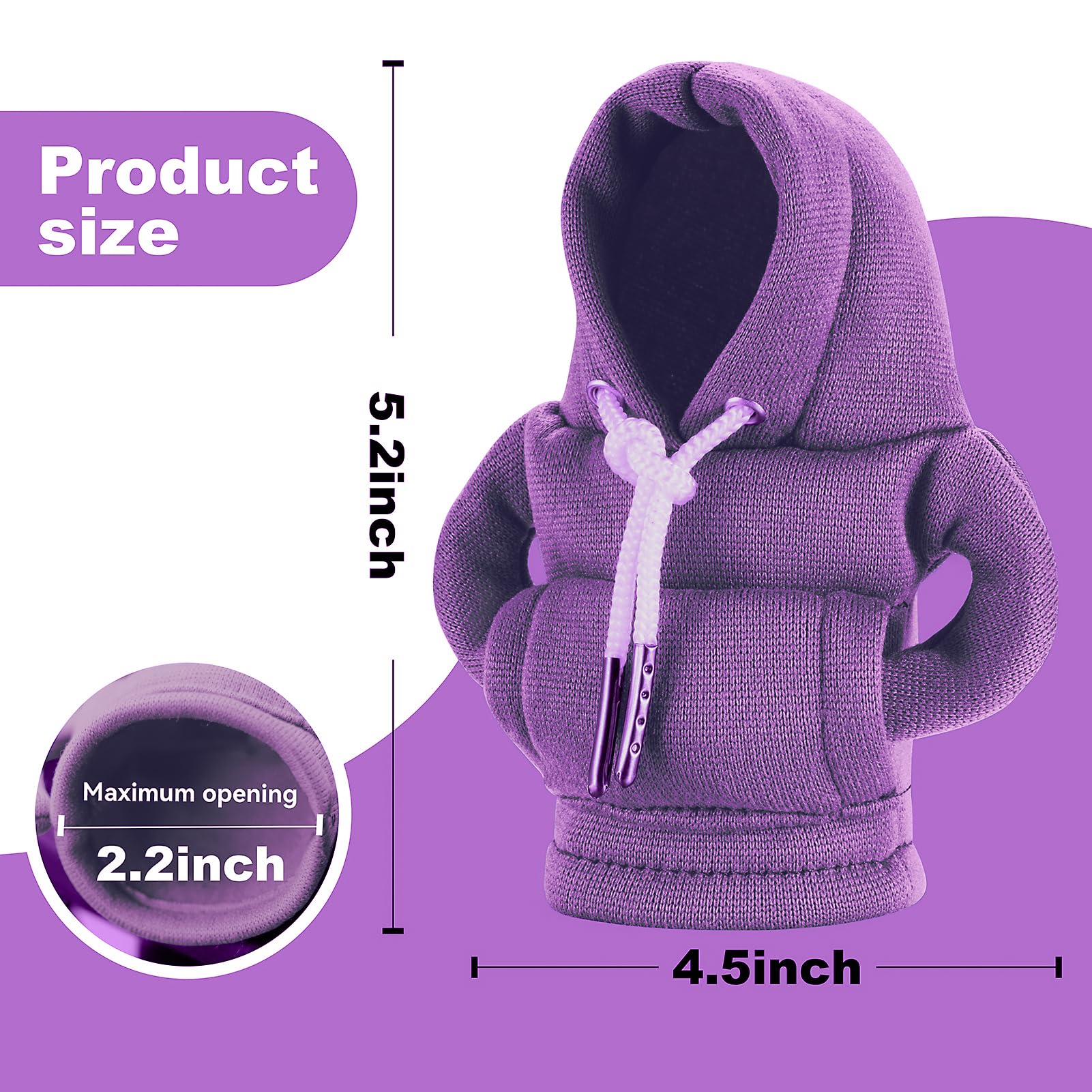 Gear Shift Hoodie, Universal Car Shift Knob Cover, Mini Hoodie For Car Shifter, Automotive Interior Cute Gadgets Car Accessories