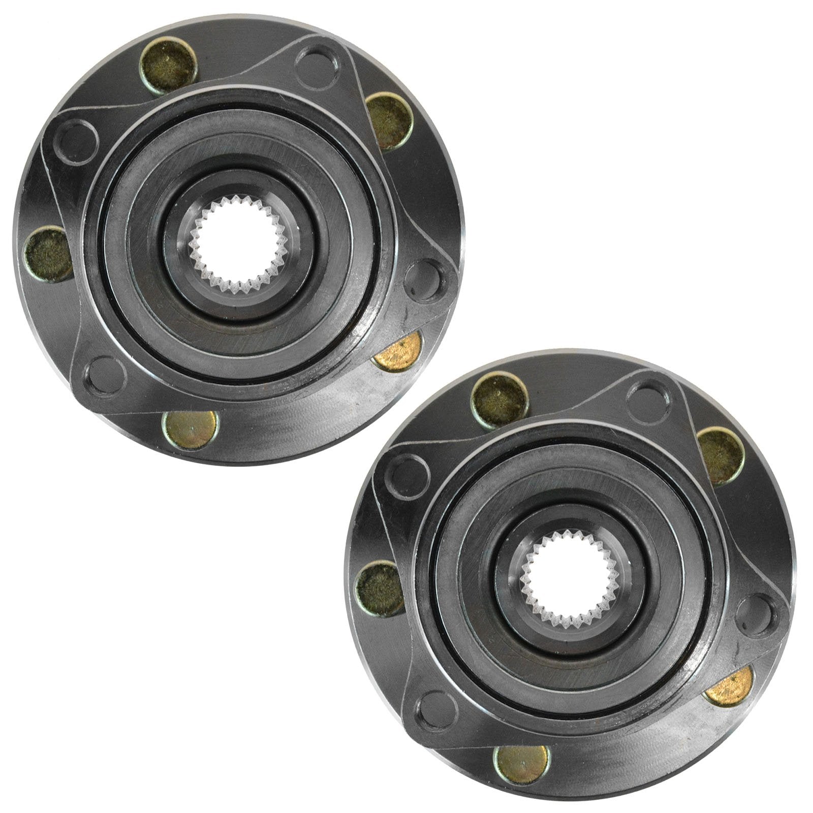 Trq Front Wheel Hub Bearings Assembly Set Compatible With 1995-2005 Chrysler Sebring 1995-2000 Dodge Avenger 2001-2005 Stratus 1