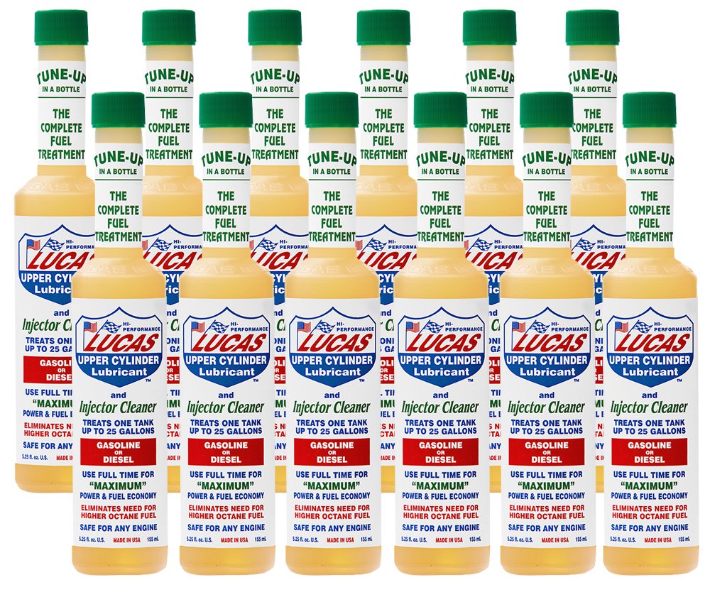 Lucas Upper Cylinder Lubricant & Fuel Injector Cleaner (5.25 oz.)12 Pack