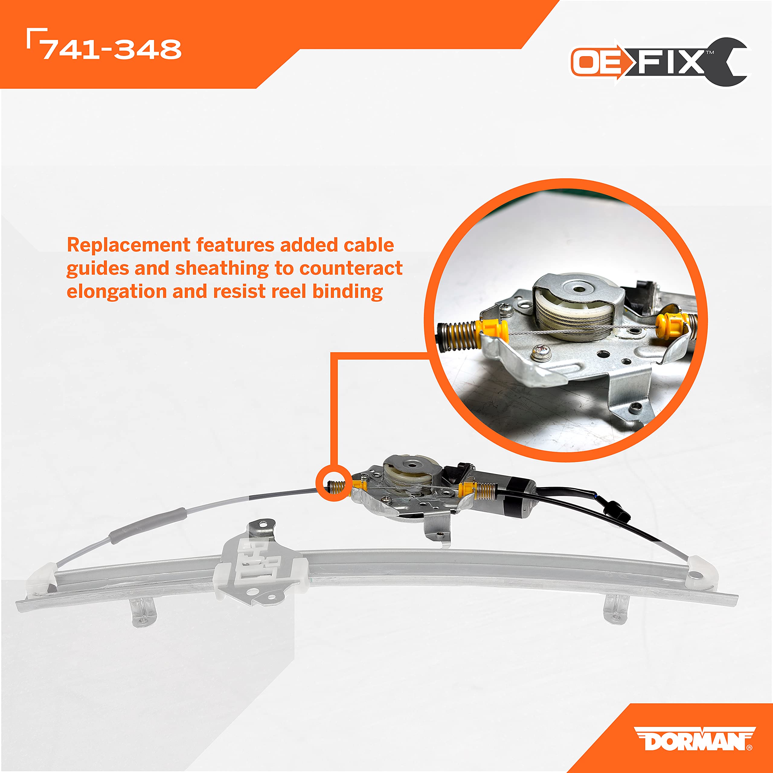 Dorman 741-348 Front Driver Side Power Window Regulator And Motor Assembly Compatible With Select Nissan Models (Oe Fix)