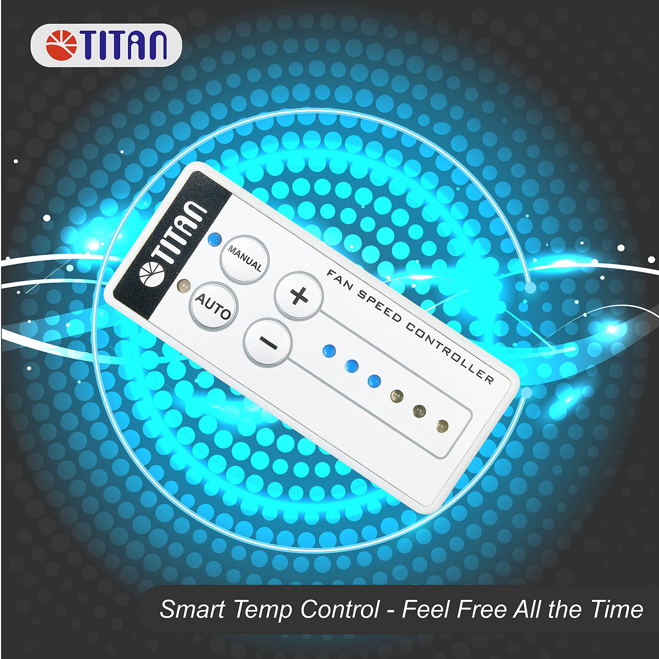 TITAN 12V DC Double Rack Mount Cooling Fan - 90mm, Speed Controller, Red, TTC-SC22 Series