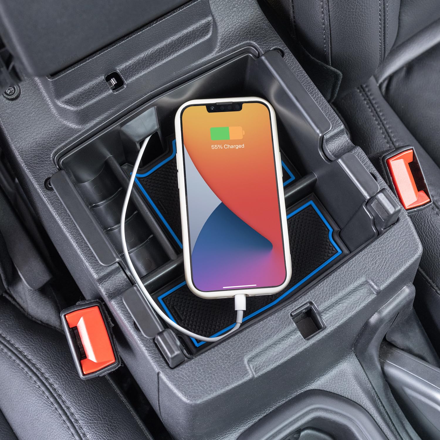 PIMCAR Center Console Organizer for Jeep Wrangler JL/JLU (2018-2025) & Gladiator JT (2020-2025) | Armrest Storage Tray | Interio