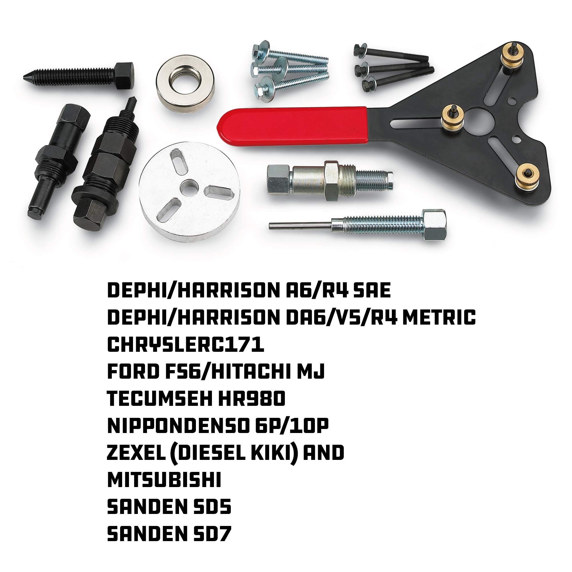 Powerbuilt Air Conditioning Clutch Remove And Install Tool Kit, Ac Compressor Clutches Remover And Installer, Holding Tools, Sto