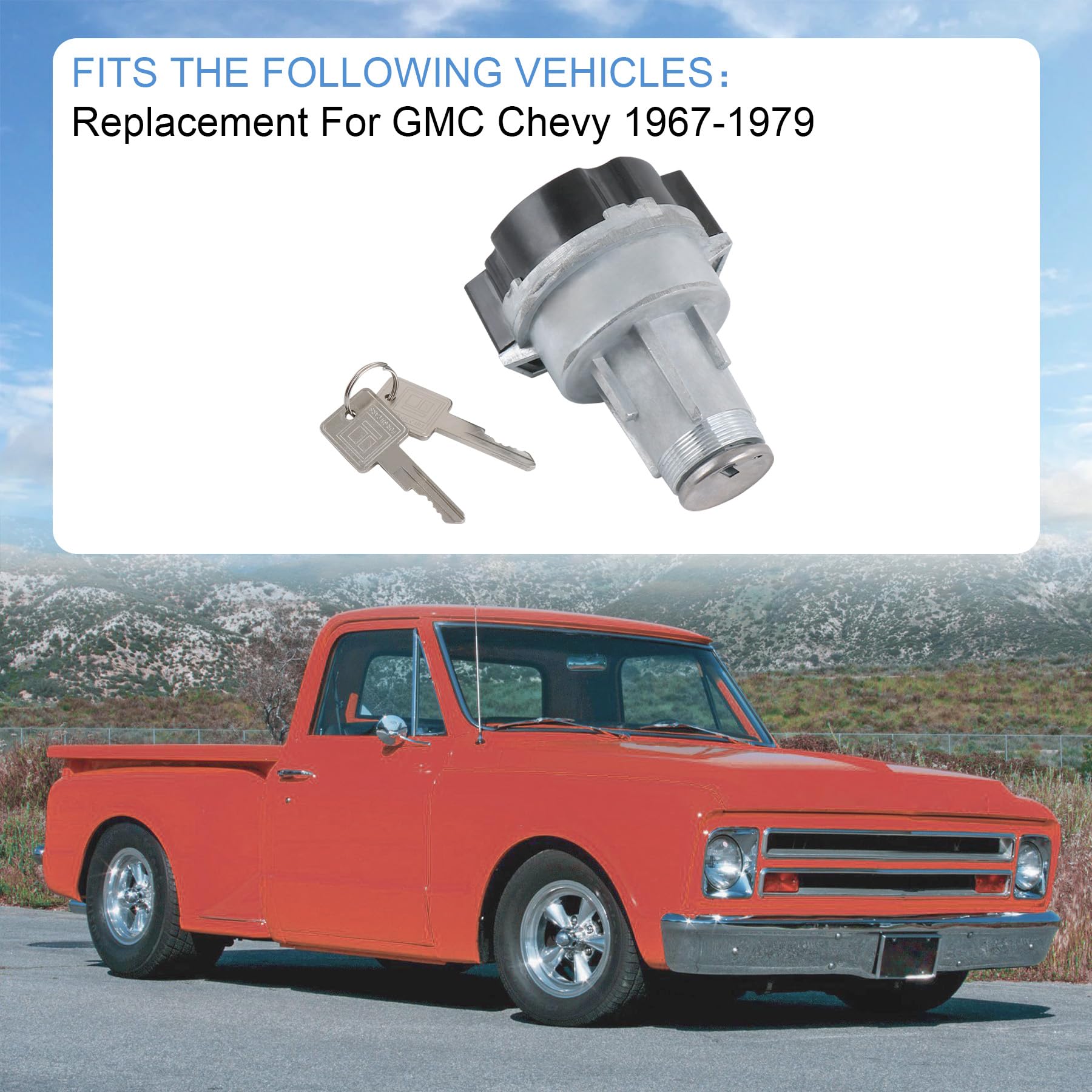 Jdmspeed Ignition Lock Cylinder Starter Switch In Dash With 2 Keys Ls105 1116683 Replacement For Gmc Chevy 1967-1979 Us84 Ls411
