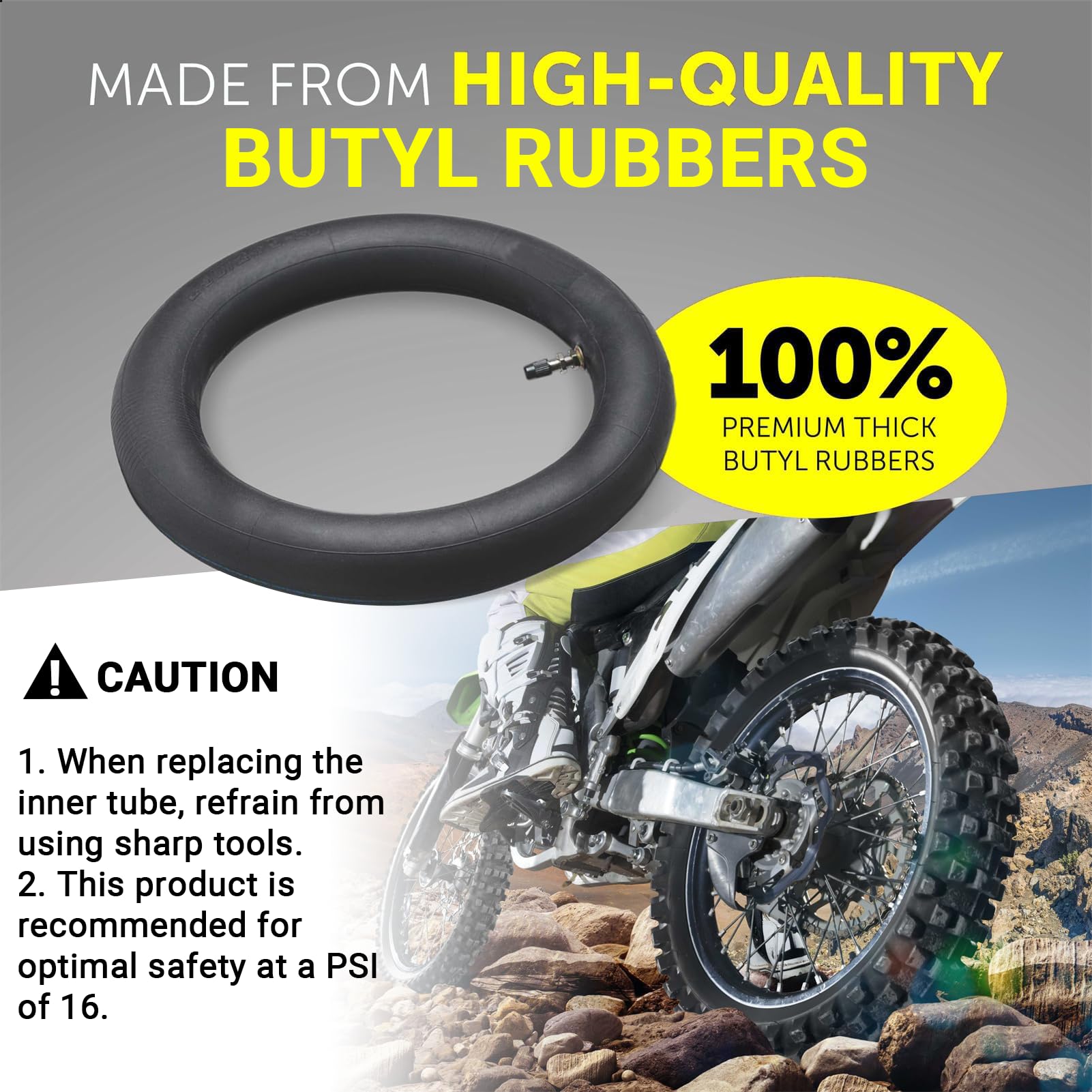 AR-PRO (2-Pack) 2.50/2.75-10 Dirt Bike Replacement Inner Tubes Heavy Duty|Compatible with Honda Crf50 /Xr50, Razor MX650 / MX500