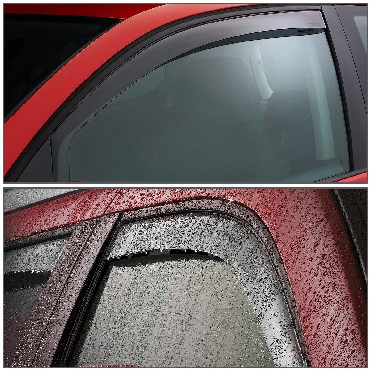 Auto Dynasty Rain Guards Compatible With 2004-2015 Titan King Cab 2Pcs Tape-On Window Visor Deflector