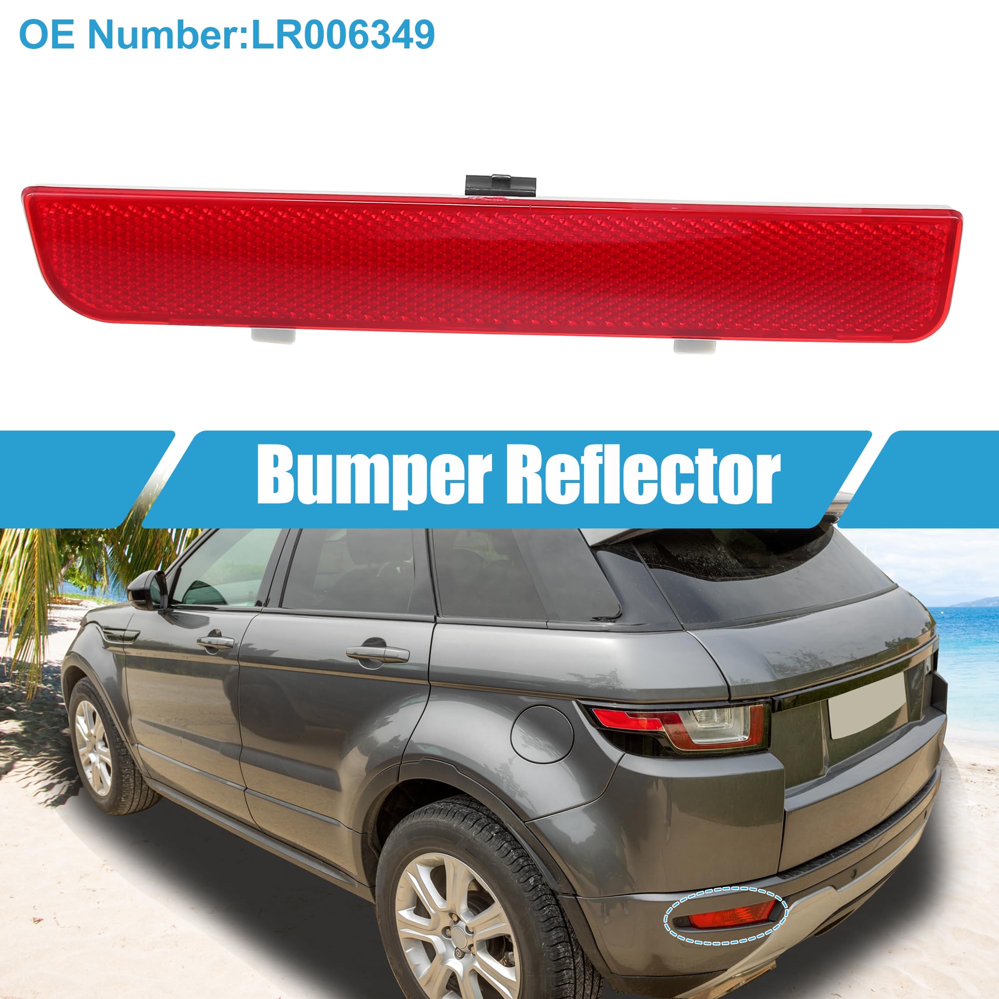 A Absopro Rear Left Reflector Strip No.Lr006349 Bumper Reflective Cover Trim For Land Rover For Range Rover 2003-2012