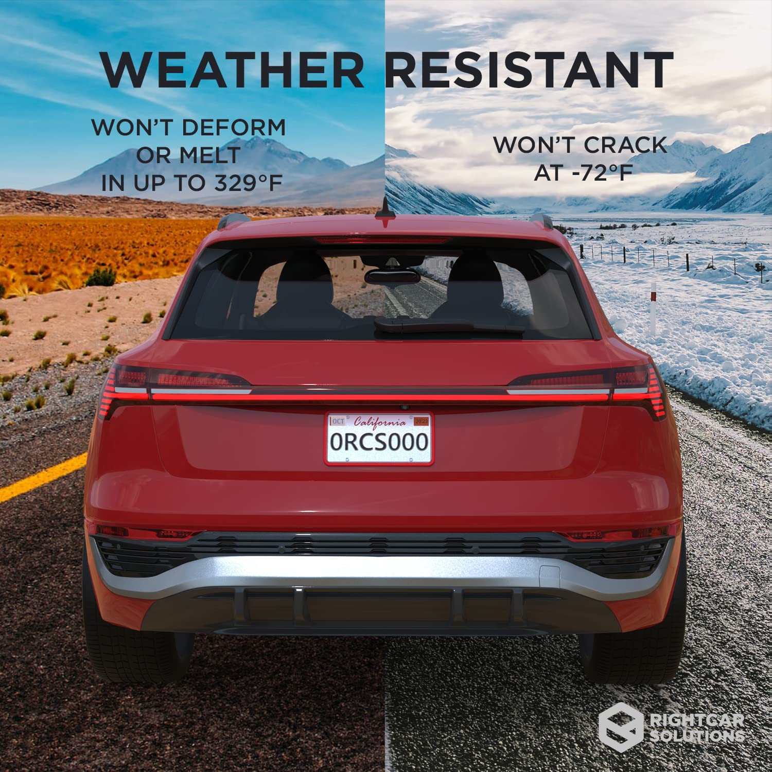 Rightcar Solutions Silicone License Plate Frames | The Original Premium Grade Silicone Car Plate Frame | Rust Proof, Rattle Proo