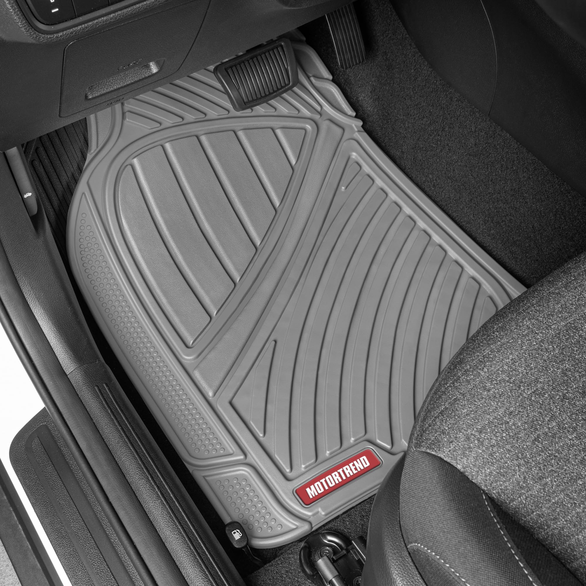 Motor Trend Flextough Performance All Weather Rubber Car Floor Mats With Cargo Liner - Full Set Front & Rear Odorless Floor Mats