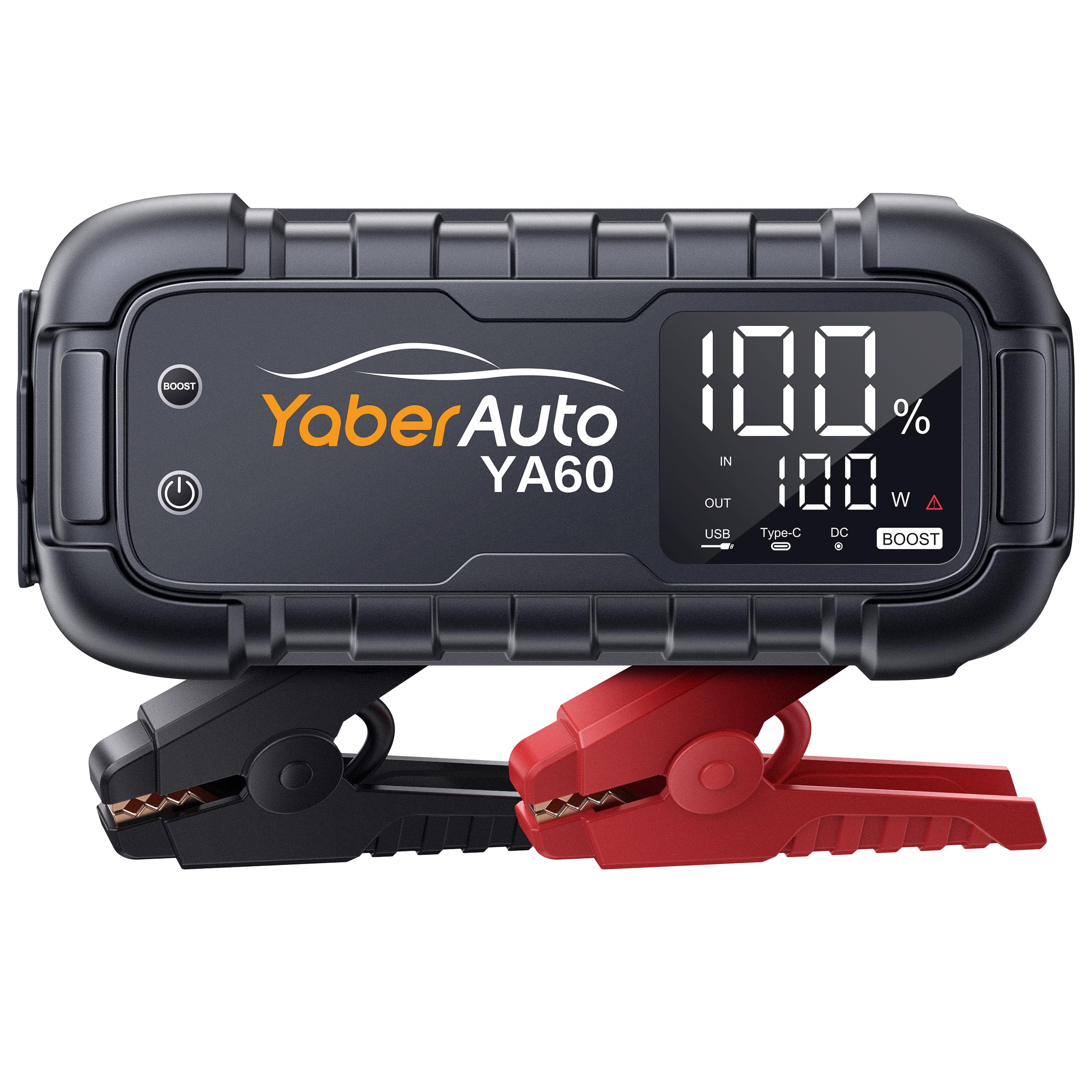 Yaberauto Car Battery Jump Starter 6000A Jump Box 65W Fast Charging (All Gas/12.0L Diesel) Portable Car Jump Starter Battery Pac