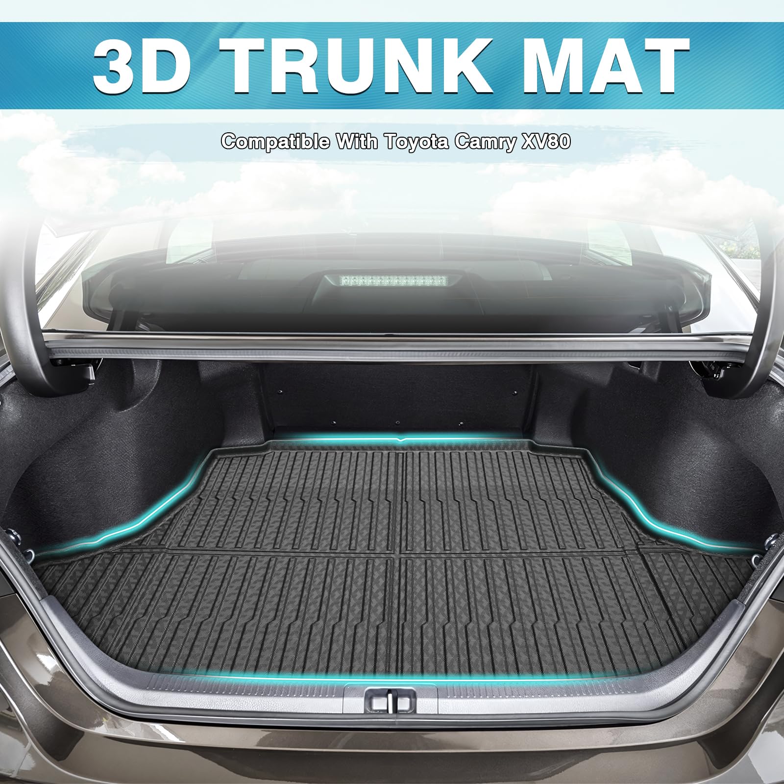 Mixsuper Cargo Liner For Lexus Nx/Nx Hybrid 2026 2025 2024 2023 2022 All Weather Cargo Mat Rear Trunk Liner Black