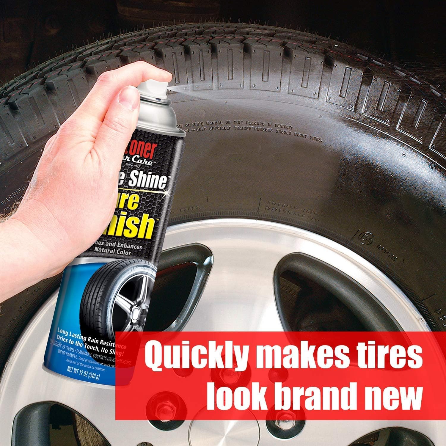 Stoner Car Care 91044-3Pk Original More Shine Tire Finish For Tire And Wheel Care Creates A Long-Lasting, Rain-Resistant Tire Sh