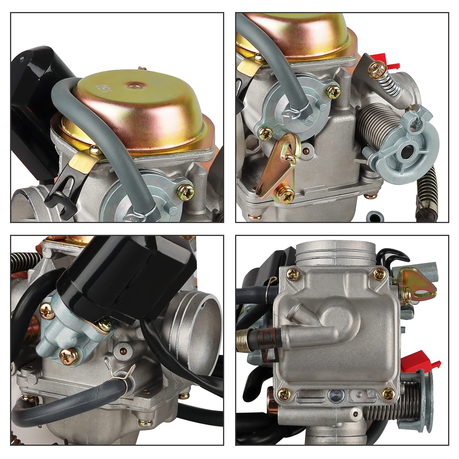 Onsnail 150cc GY6 Carburetor PD24J 24mm for 4-Stroke Engines, Motorcycle, Scooter, ATV, Go Kart with Electric Choke