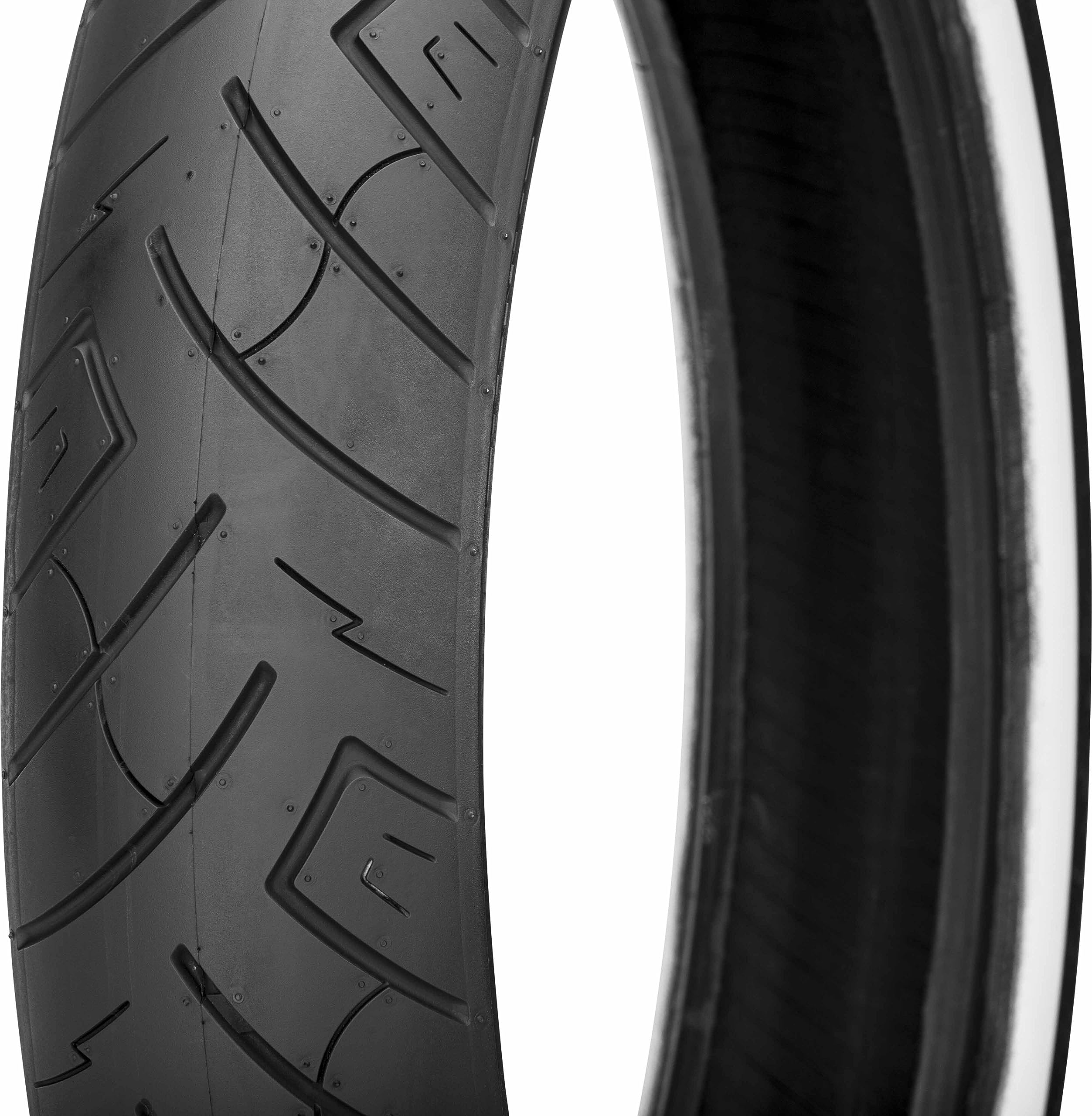 Shinko SR777 HD White Wall Bias Front Tire - 100/90-19 61H, Aramid Construction