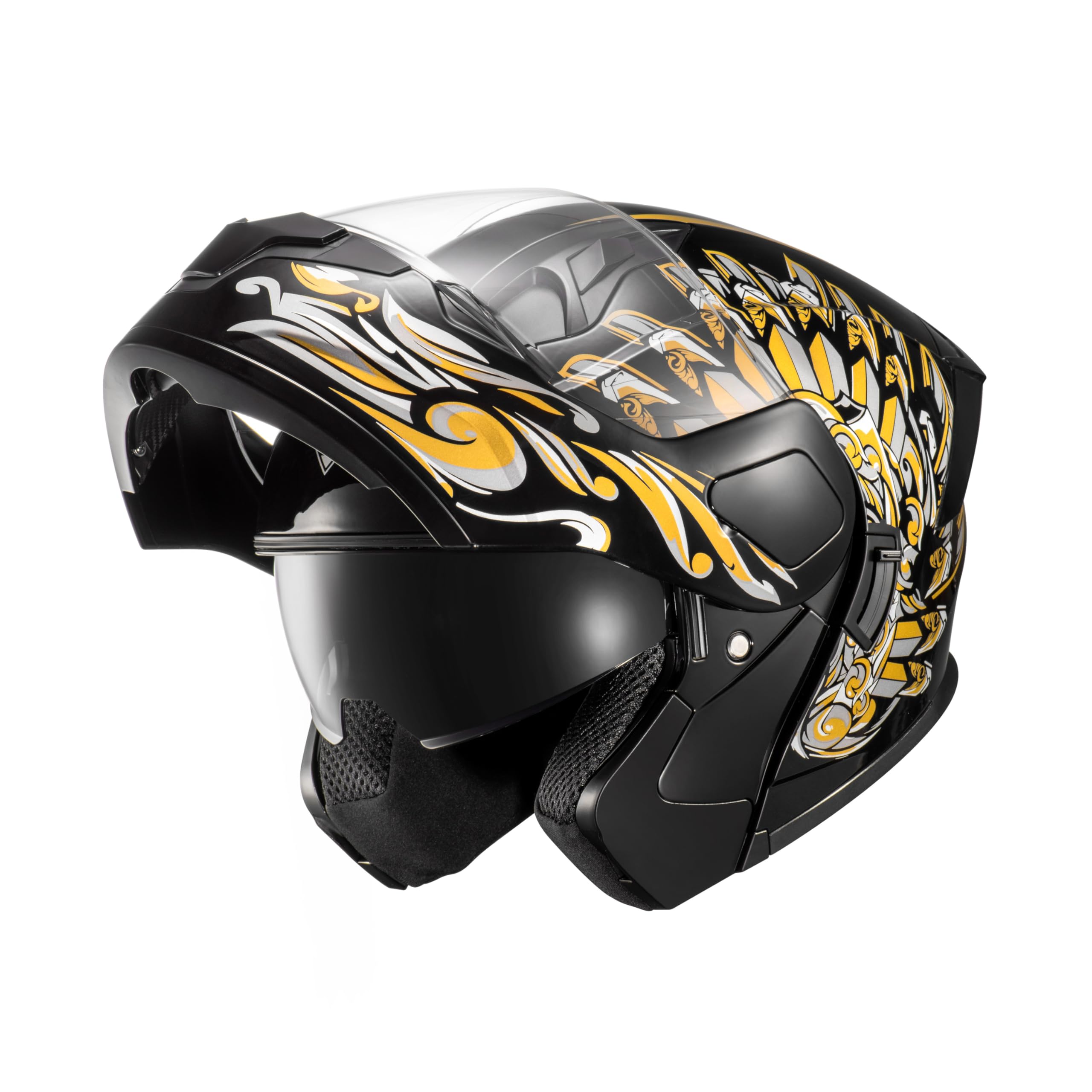 Kypara Motorcycle Dual Visor Flip Up Modular Full Face Helmet With Dot Certification Of Impressionism (Michael, L)