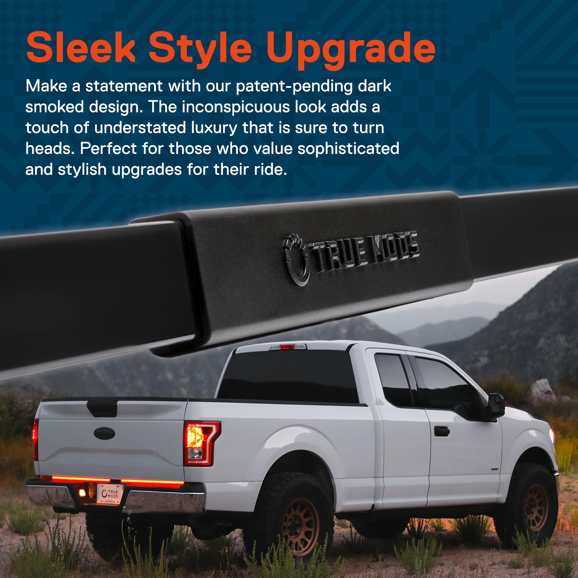 ONLINE LED STORE 49 Inch Smoked LED Tailgate Light Bar for Pickup Truck - Rigid Aluminum, Sequential Turn Signal, Rear TBT Running Brake Reverse
