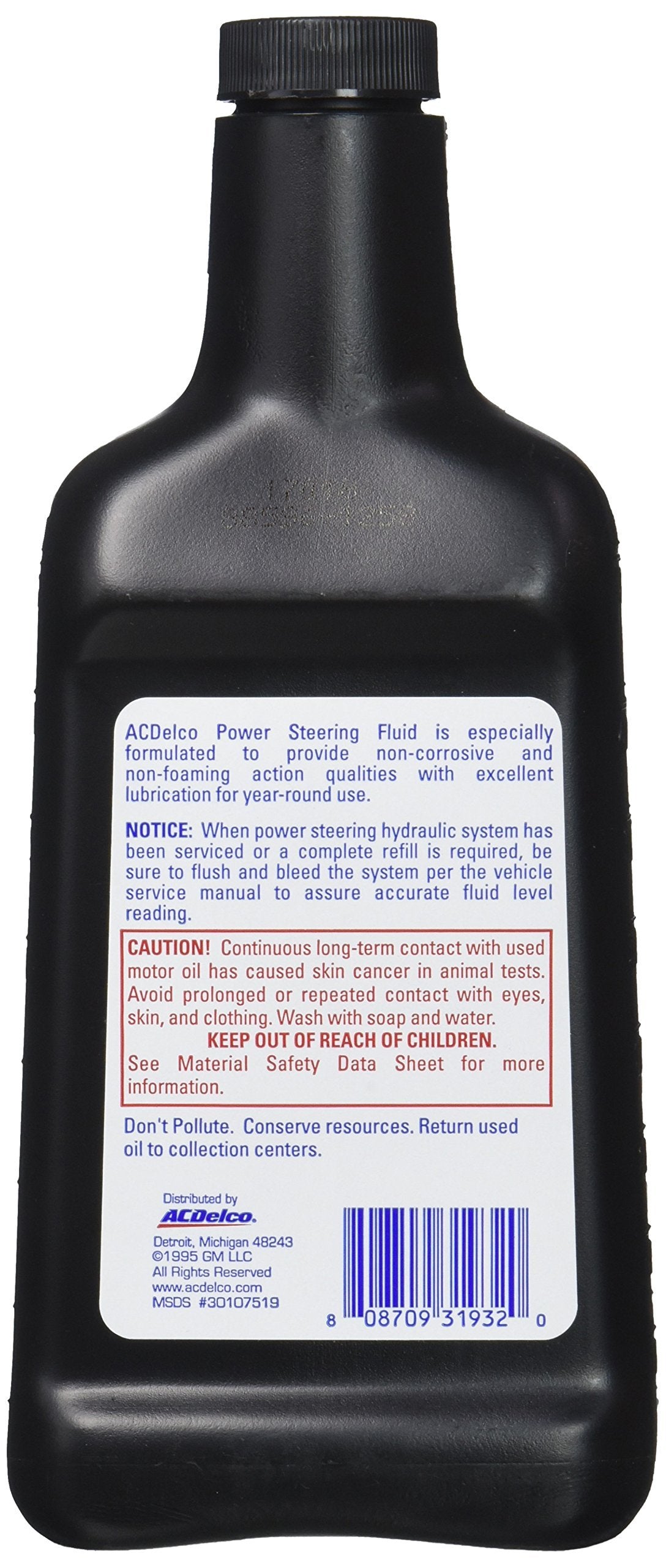 ACDelco Power Steering Fluid - Mineral-based, 16 Fl Oz, Model 19329450