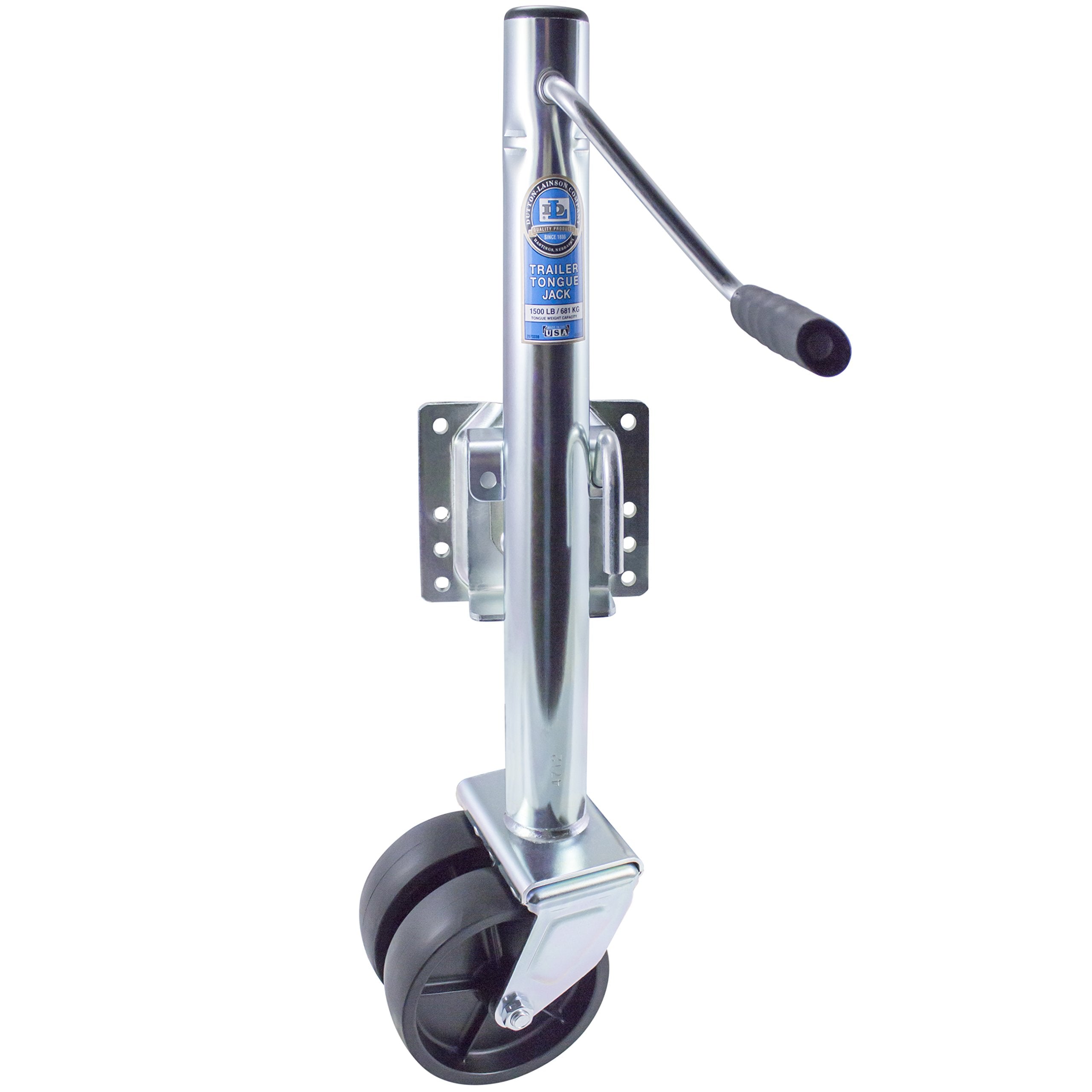 Goldenrod Dual Wheel Tongue Jack 1500 lbs Capacity, Model 22580, Black & Silver, Polypropylene