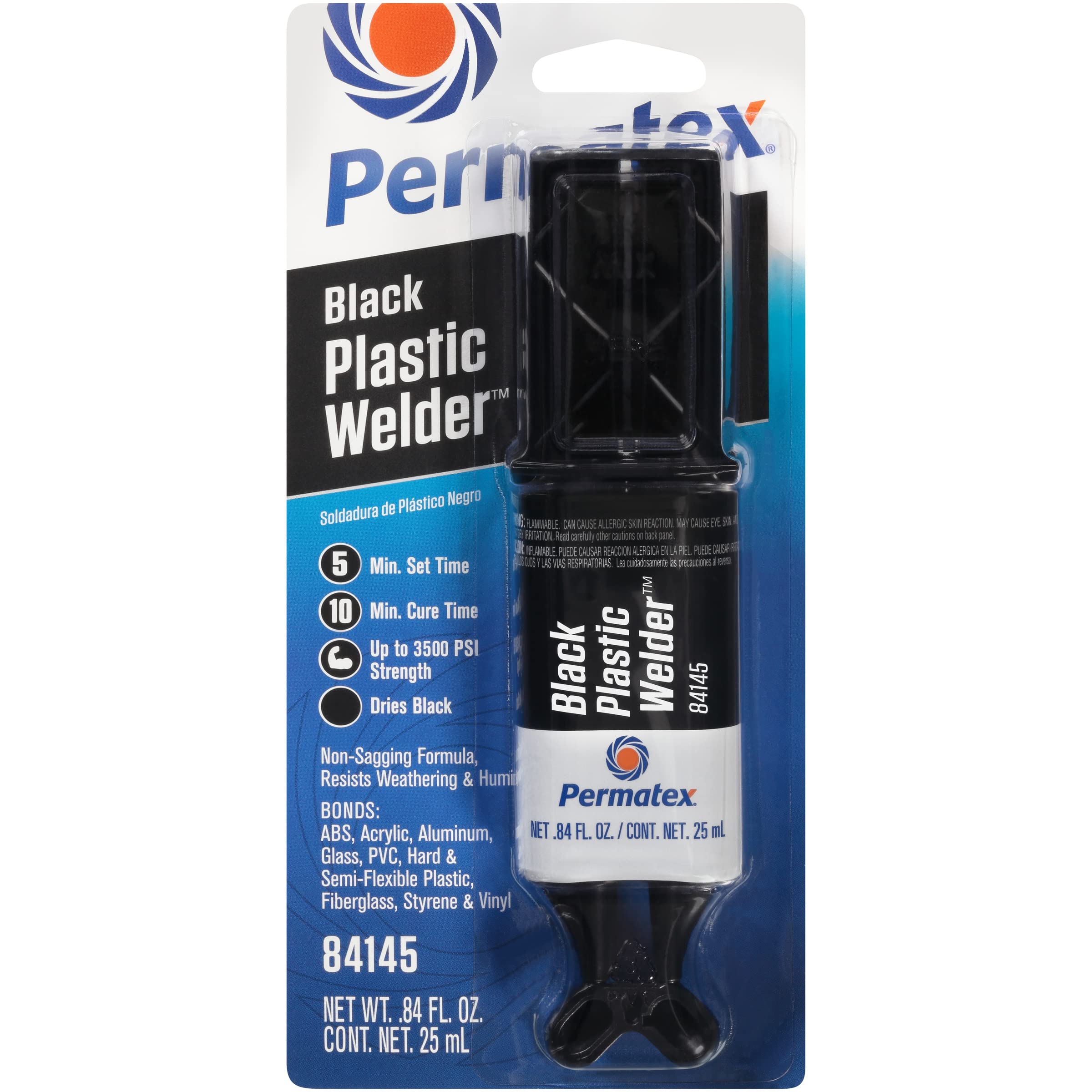 Permatex 84145 Permapoxy Black Plastic Weld - 0.84 Fl. Oz.