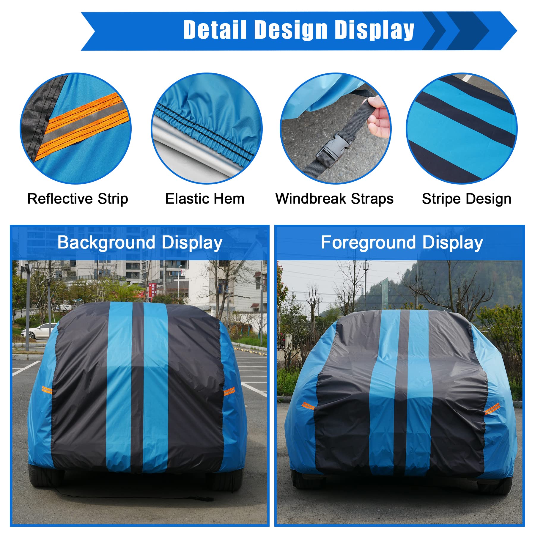Kaugung Car Cover Waterproof Custom Fit Pontiac Firebird(1982-2002), Full Exterior Cover for Automobiles Lightweight Resistant O