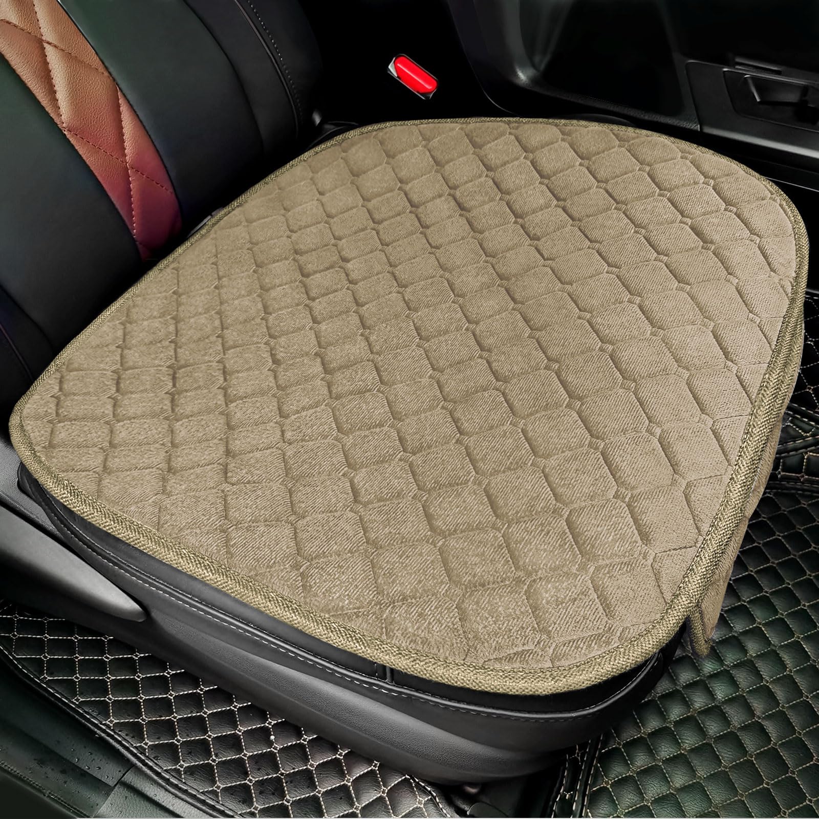 Surpassme 2Pc Comfortable Car Seat Covers Universal Front Seat Covers For Car Accessories With Storage Pockets, Padded Car Inter