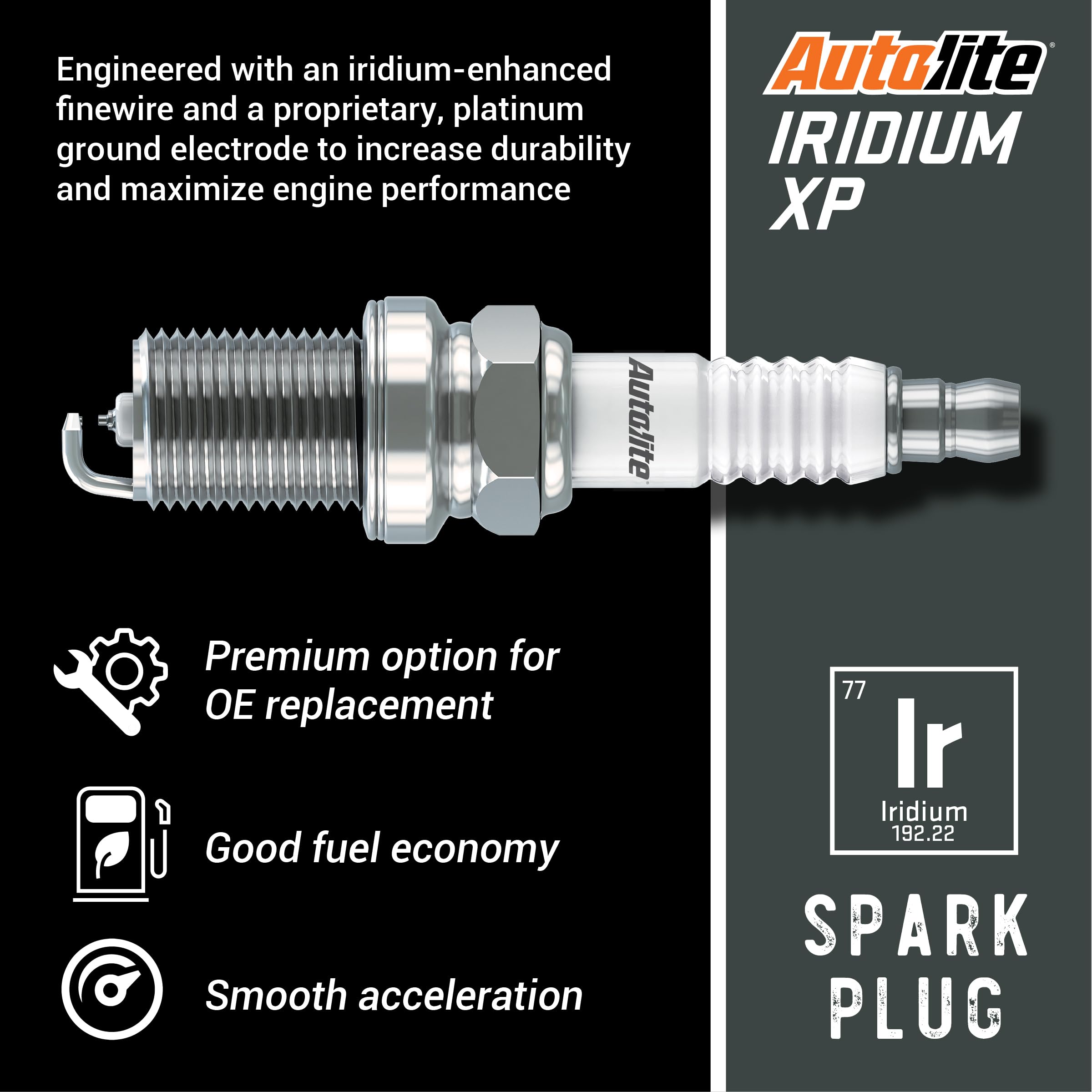 Autolite Iridium Xp Automotive Replacement Spark Plugs, Xp605 (4 Pack)