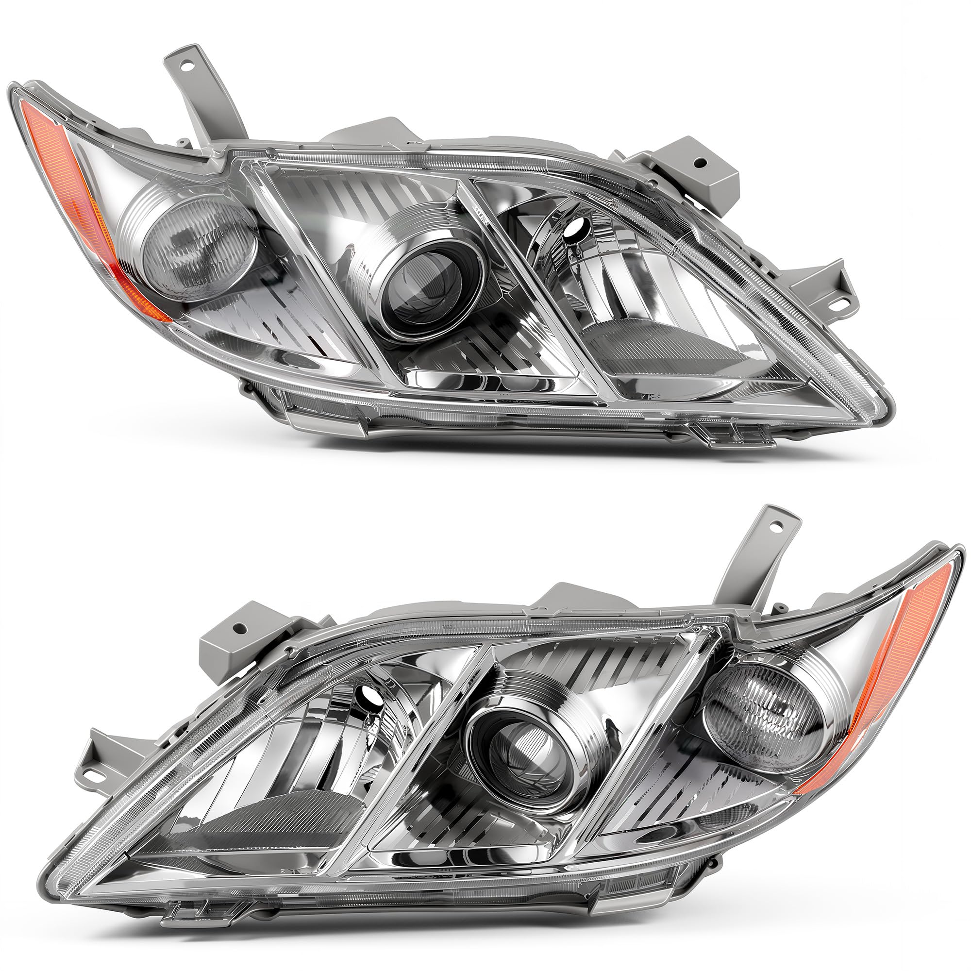 AUTOSAVER88 Headlight Assembly Compatible with 2007-2009 Toyota Camry 2007 2008 2009 Camry Exclude Hybrid Replacement Halogen He
