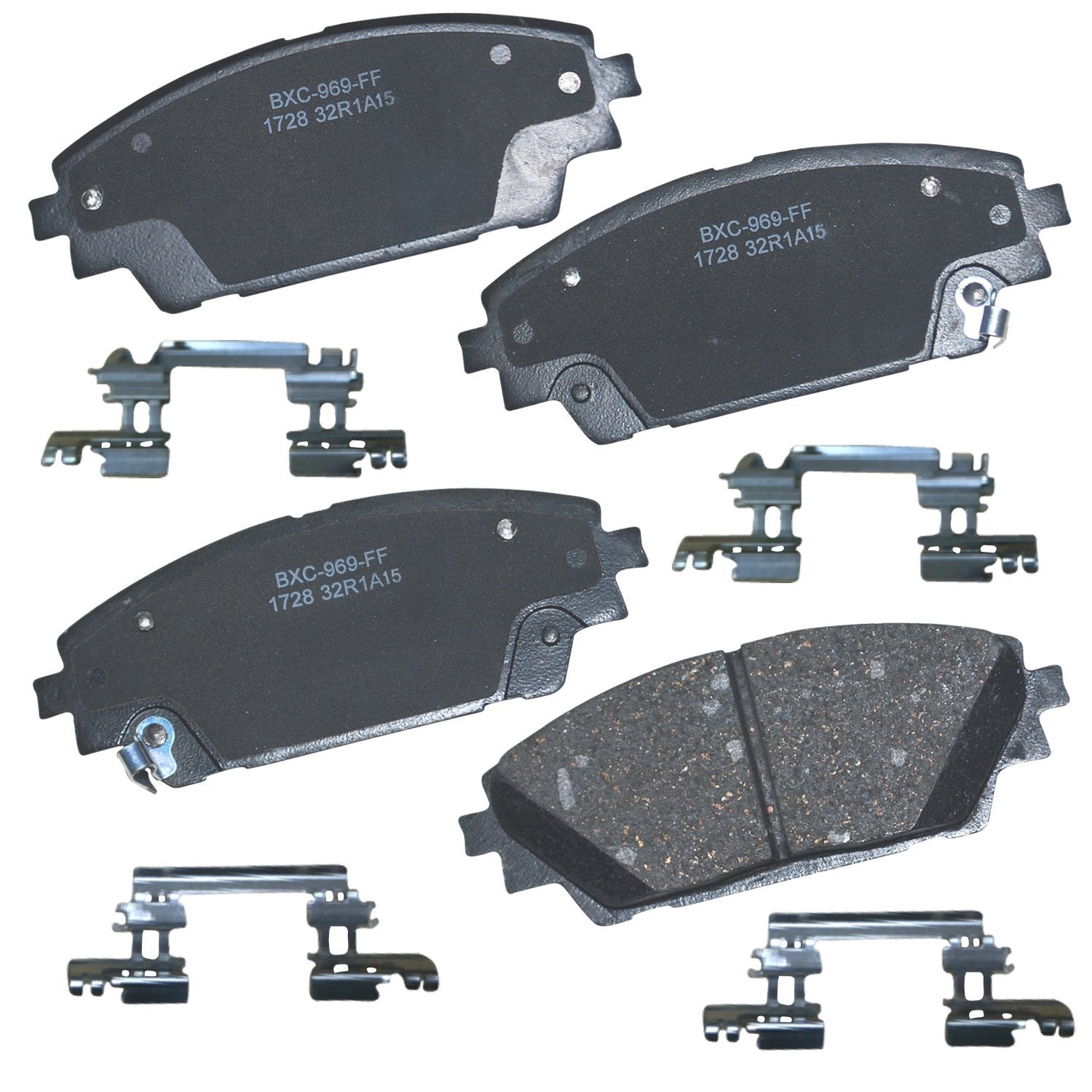 Bendix Premium Sbc1728 Ceramic Front Brake Pads For Mazda 3 2018-2014, 3 Sport 2017-2014, Cx-3 2022-2016