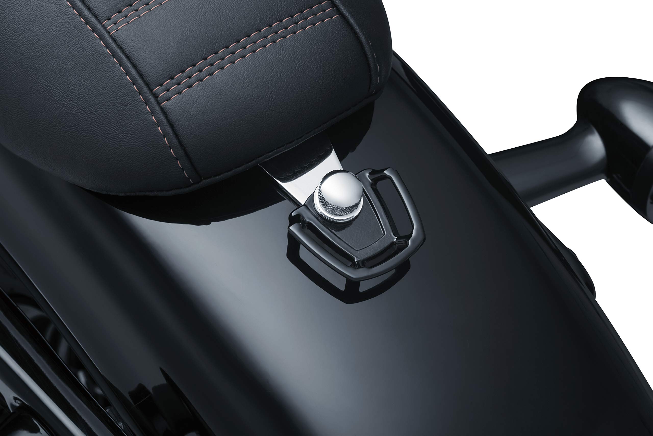 Kuryakyn 5074 Motorcycle Seat Bolt Tie-Down Anchor: Luggage/Bag Strap Attachment Point For Harley-Davidson Motorcycles, Gloss Bl