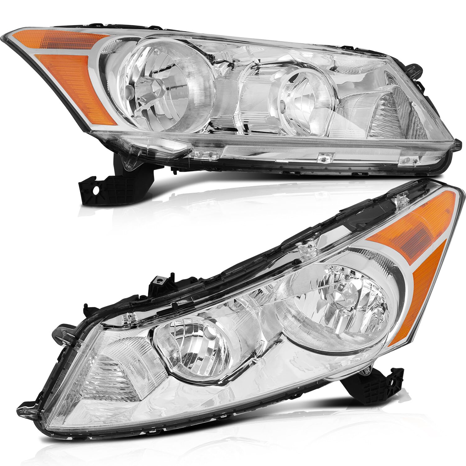 OCPTY Headlight Assembly Pair Replacement For 2008-2012 for Honda for Accord