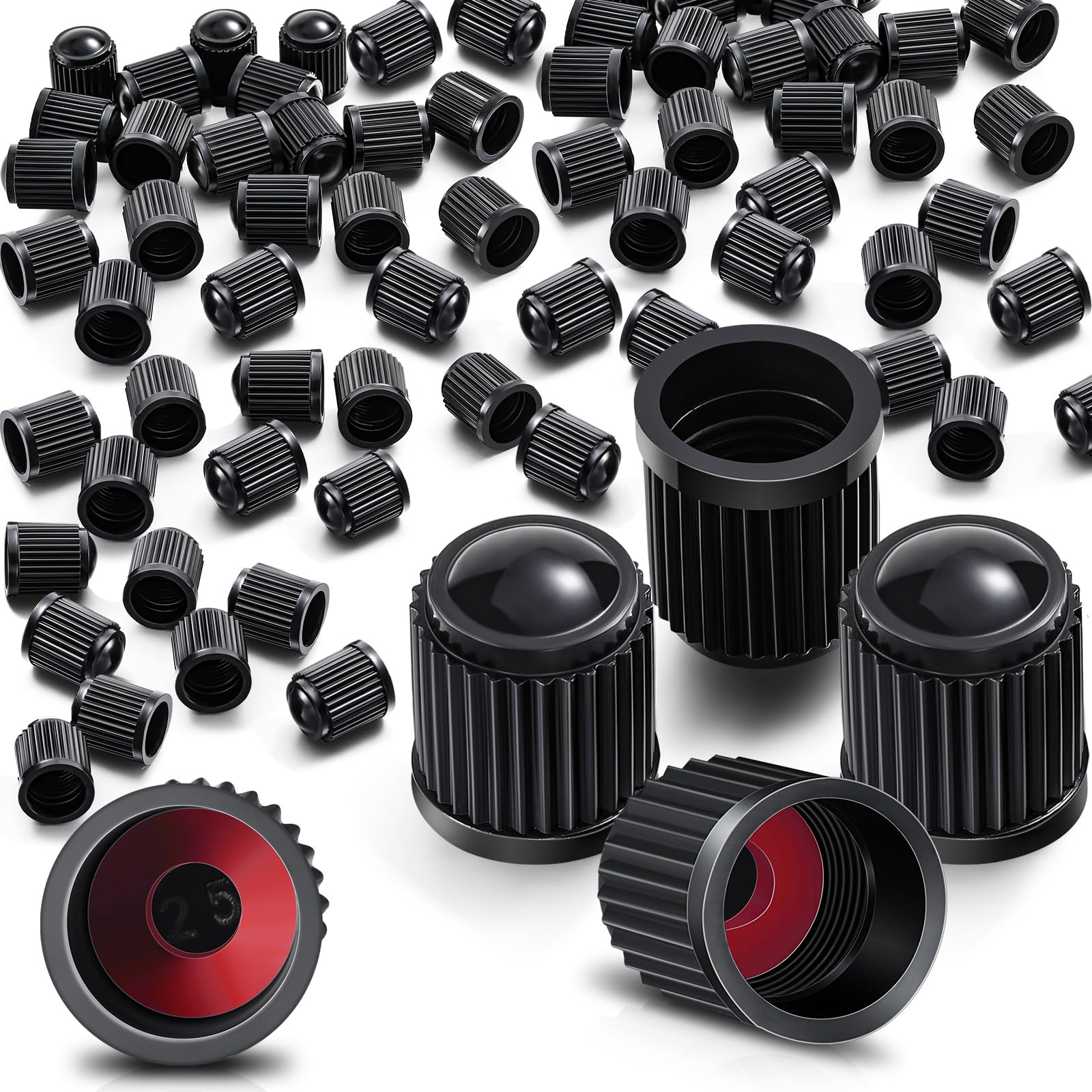 Outus Car Bike Tires Caps Wheel Tire Cap Replacement Tire Valve Cap Auto Tire Valve Stem Caps Universal Fit Tire Caps for Car Bi