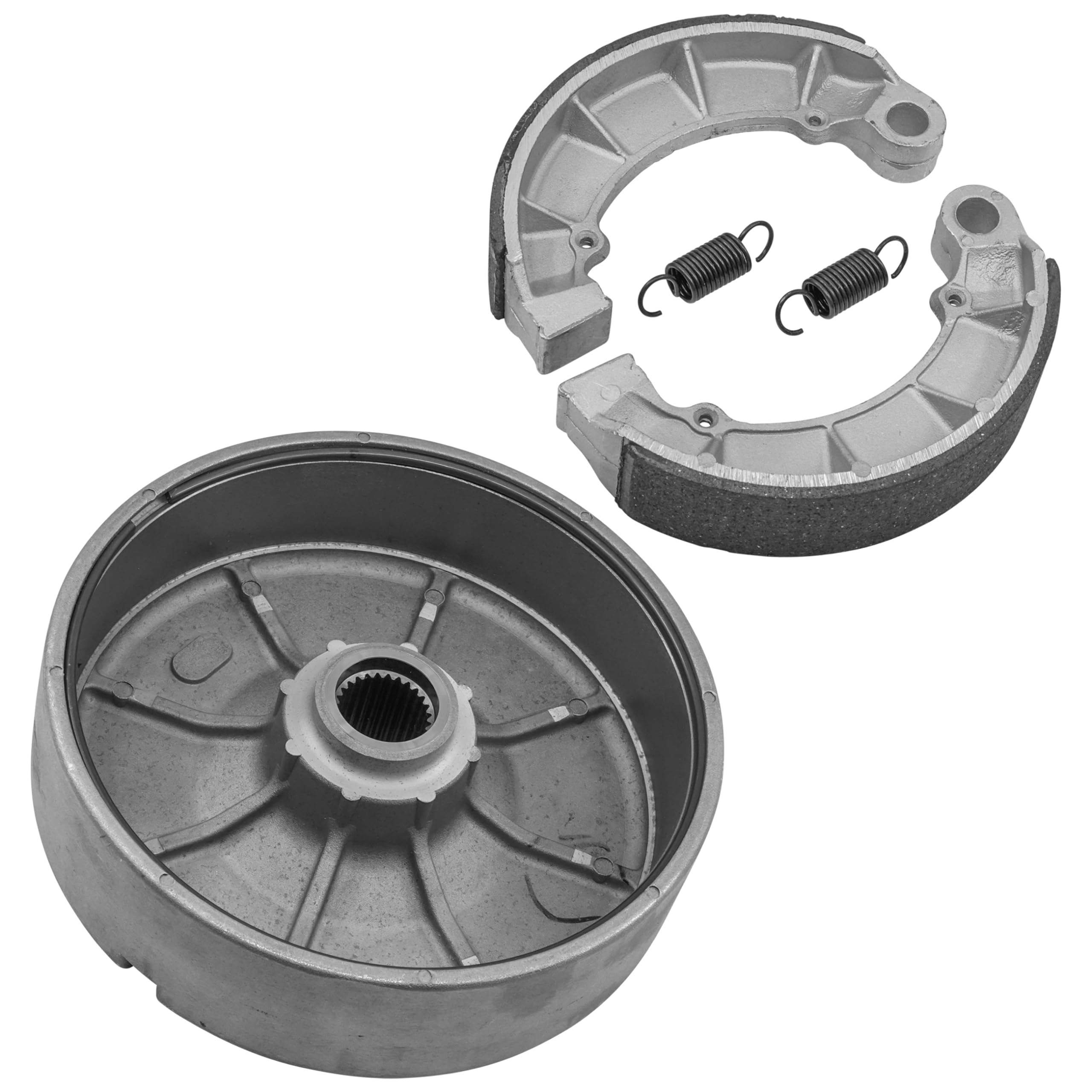 Caltric Rear Brake Drum And Brake Shoes Compatible with Honda Foreman 500 TRX500FE 4x4 ES 2005-2011