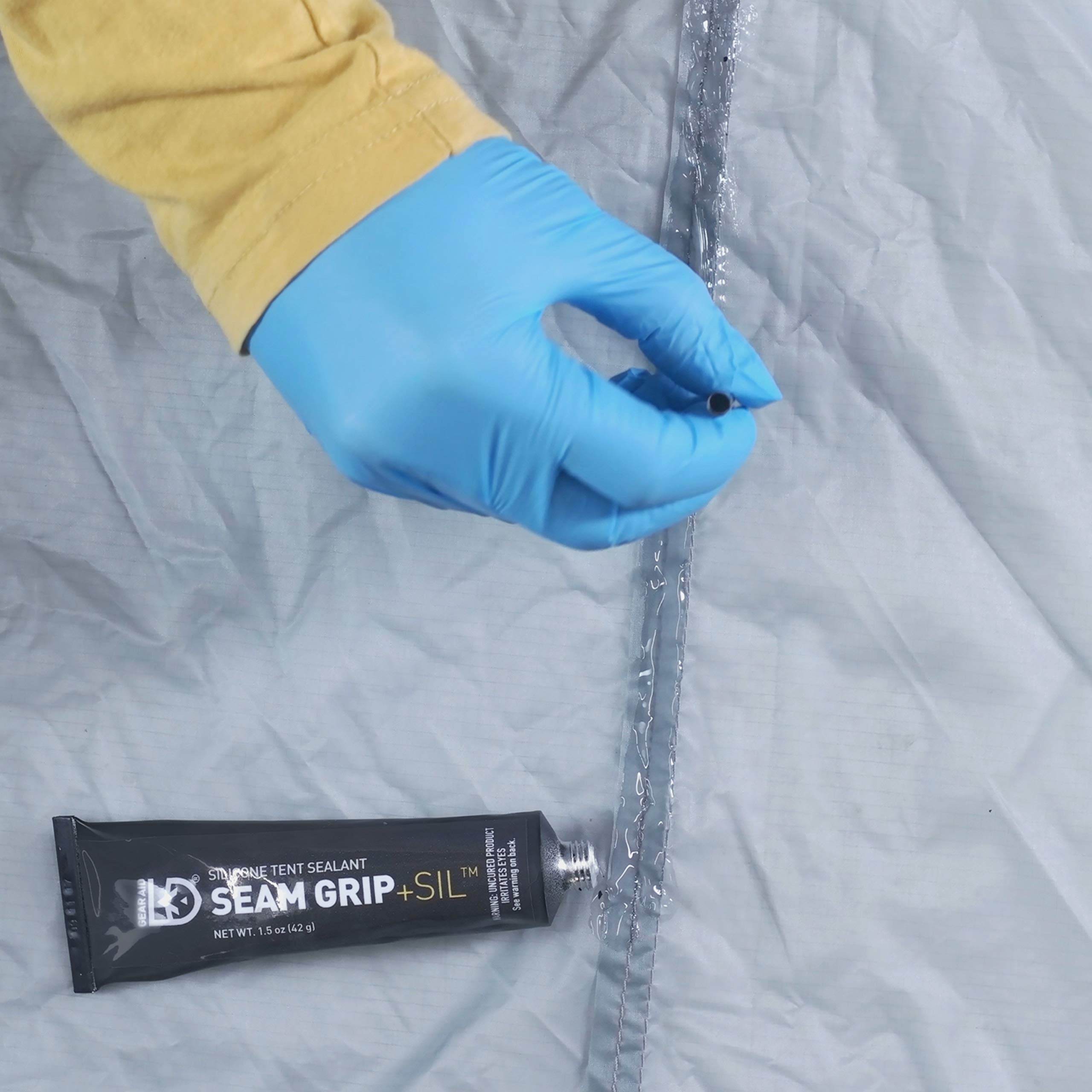 GEAR AID Seam Grip SIL Silicone Sealant for Silnylon Tents, 1.5 oz, Clear, Model 10440