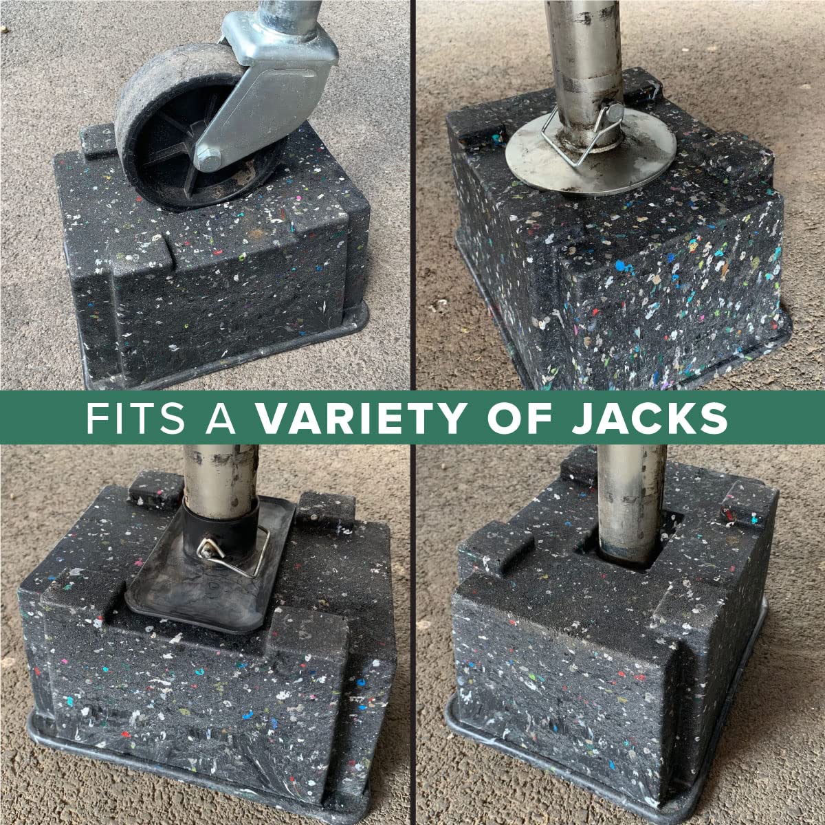 Ox Blox Heavy Duty Trailer Jack Block - Made In Usa - Super Strong And Durable - 100% Recycled Plastic Rv Jack Blocks - Trailers
