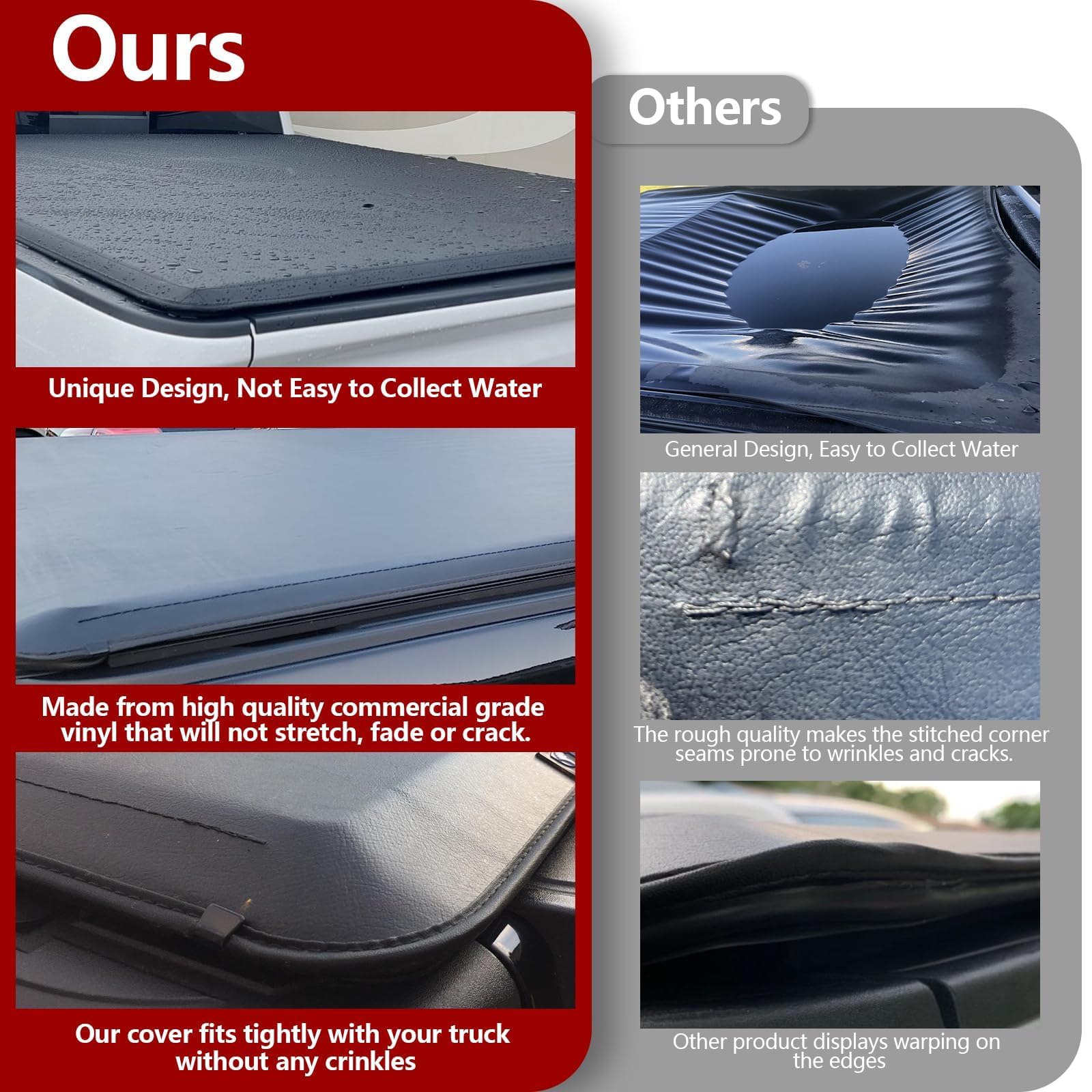 XTWEEX Soft Roll Up Truck Bed Tonneau Cover Fits 2000-2006 Toyota Tundra Fleetside (Not for Stepside) 6.5 FT Bed