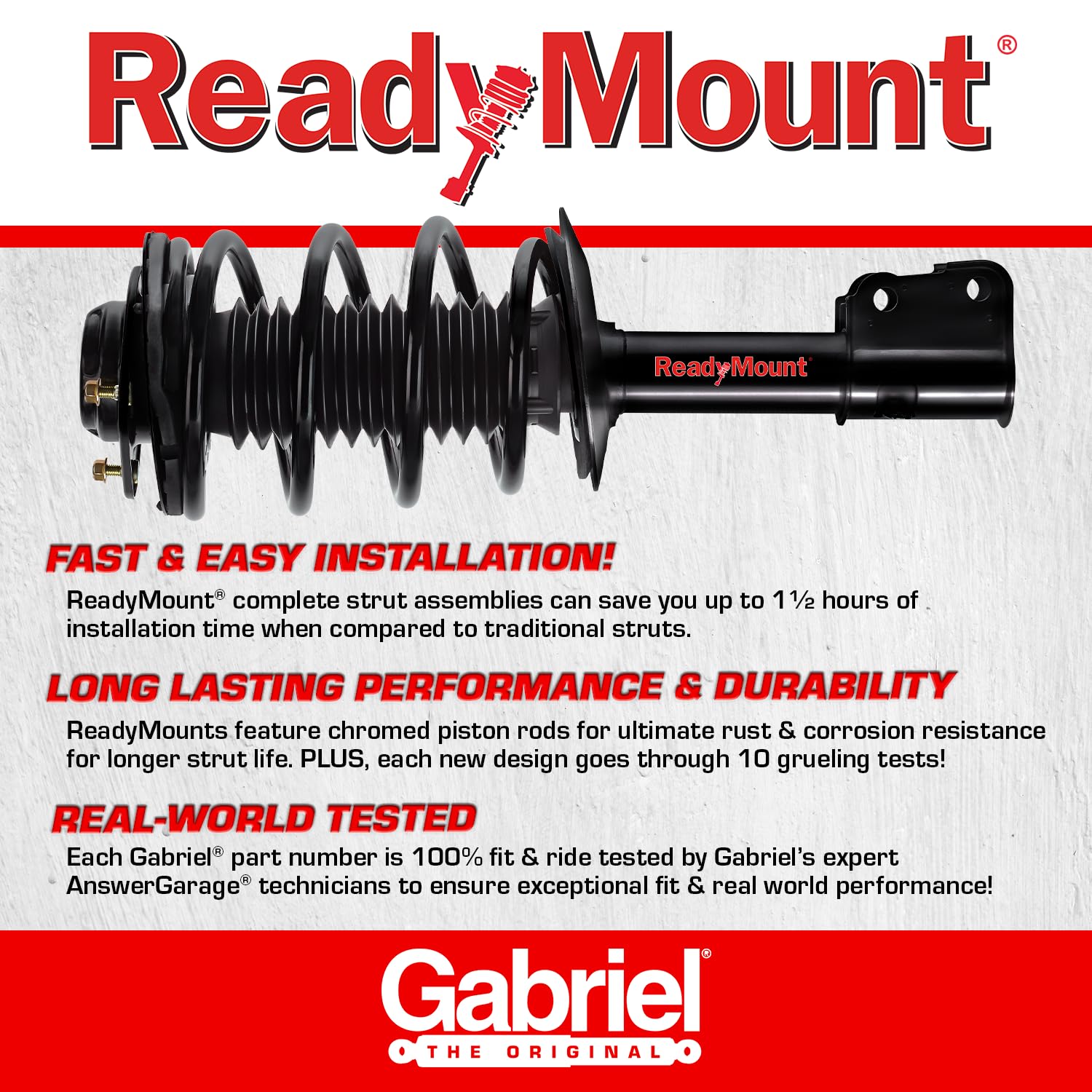 Gabriel G57723 Ultra Readymount Front Right Complete Strut Assembly For 08-15 Scion Xb (1 Pack)