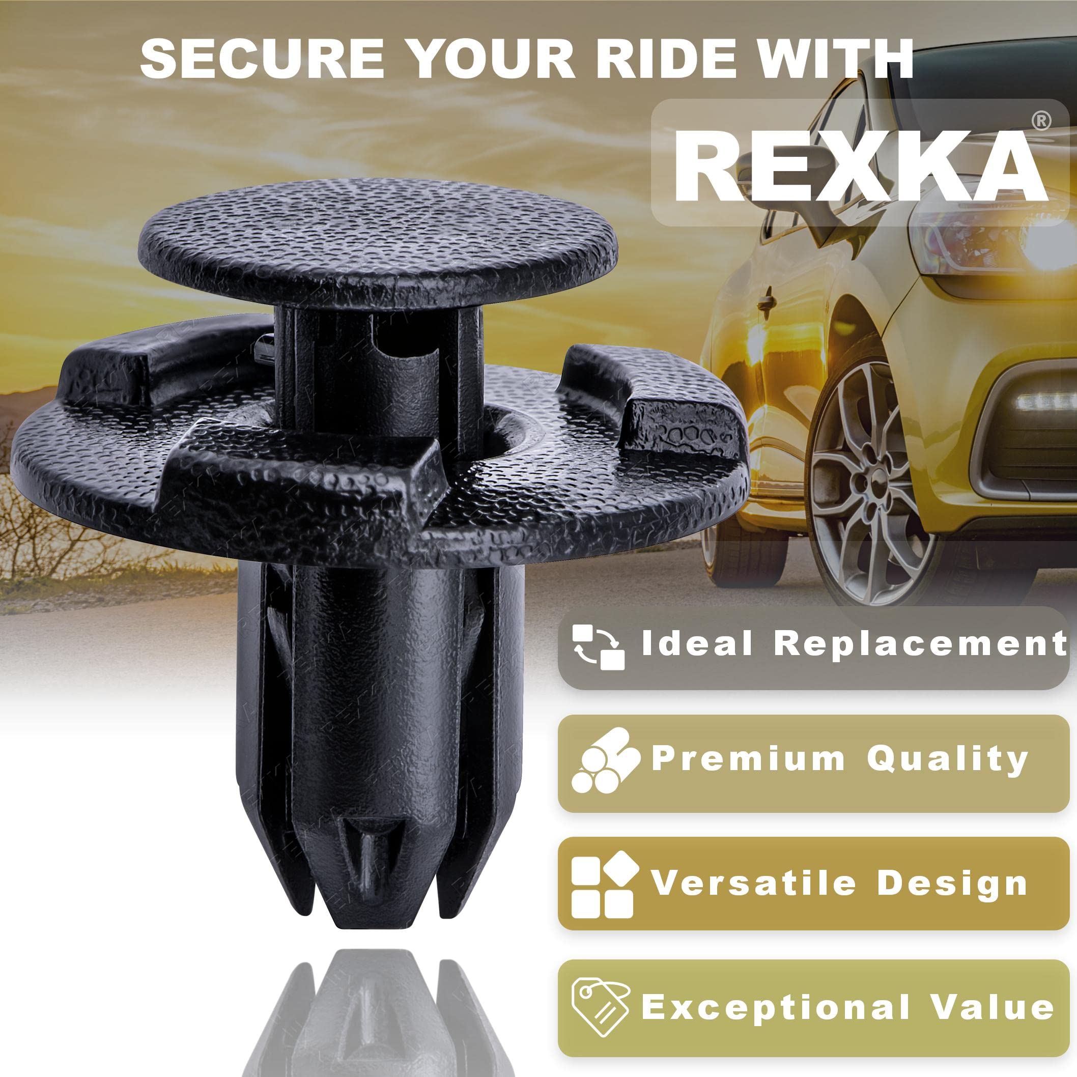 Rexka Fender Liner Clips 20pcs Nylon Push-Type Retainers for Nissan Infiniti 370Z 350Z Altima GT-R Juke Leaf Murano Quest Q50 Q60 Q70 Q