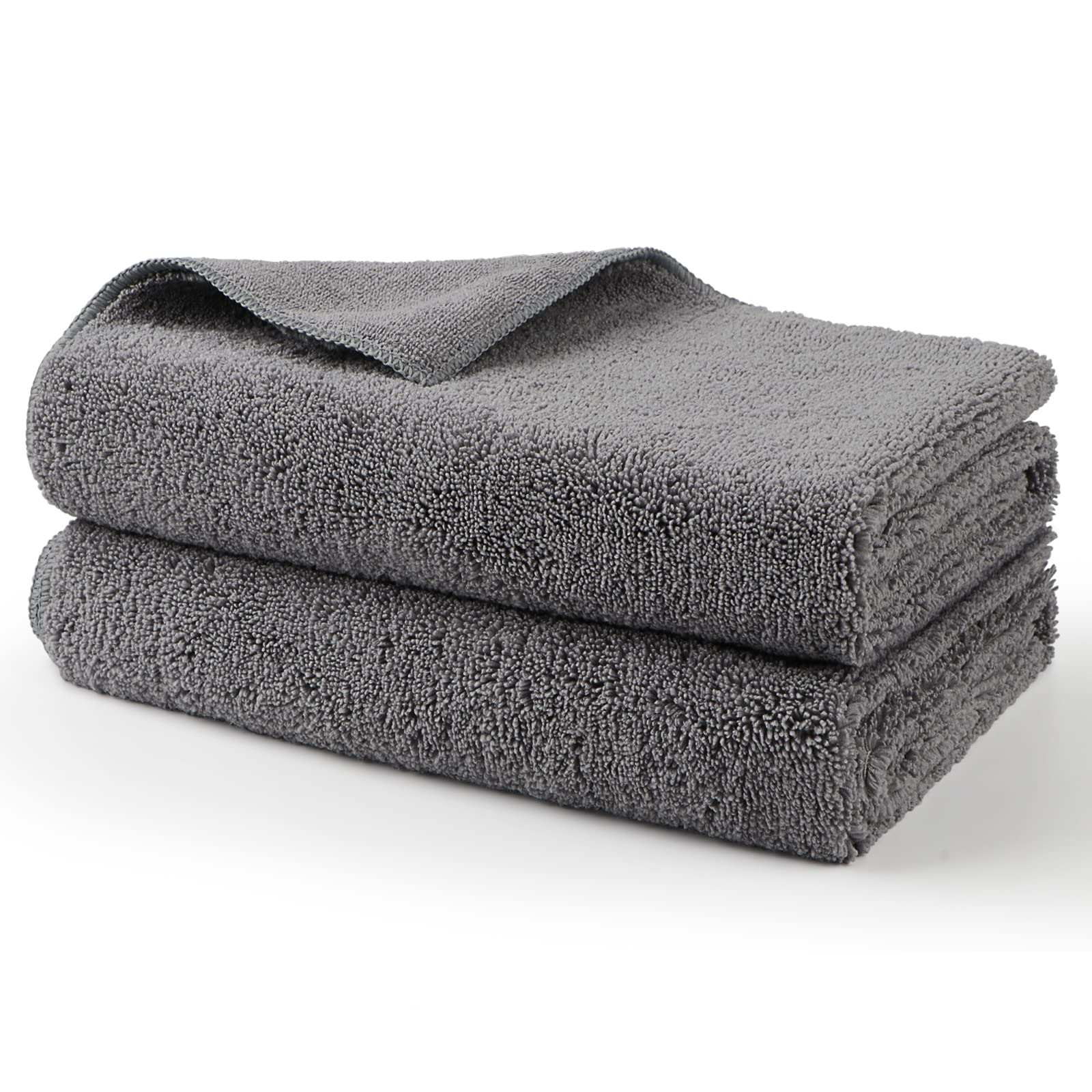 Homexcel Professional Large Microfiber Car Drying Towels 2 Pack, Lint Free, Scratch Free, Highly Absorbent Drying Towel For Cars