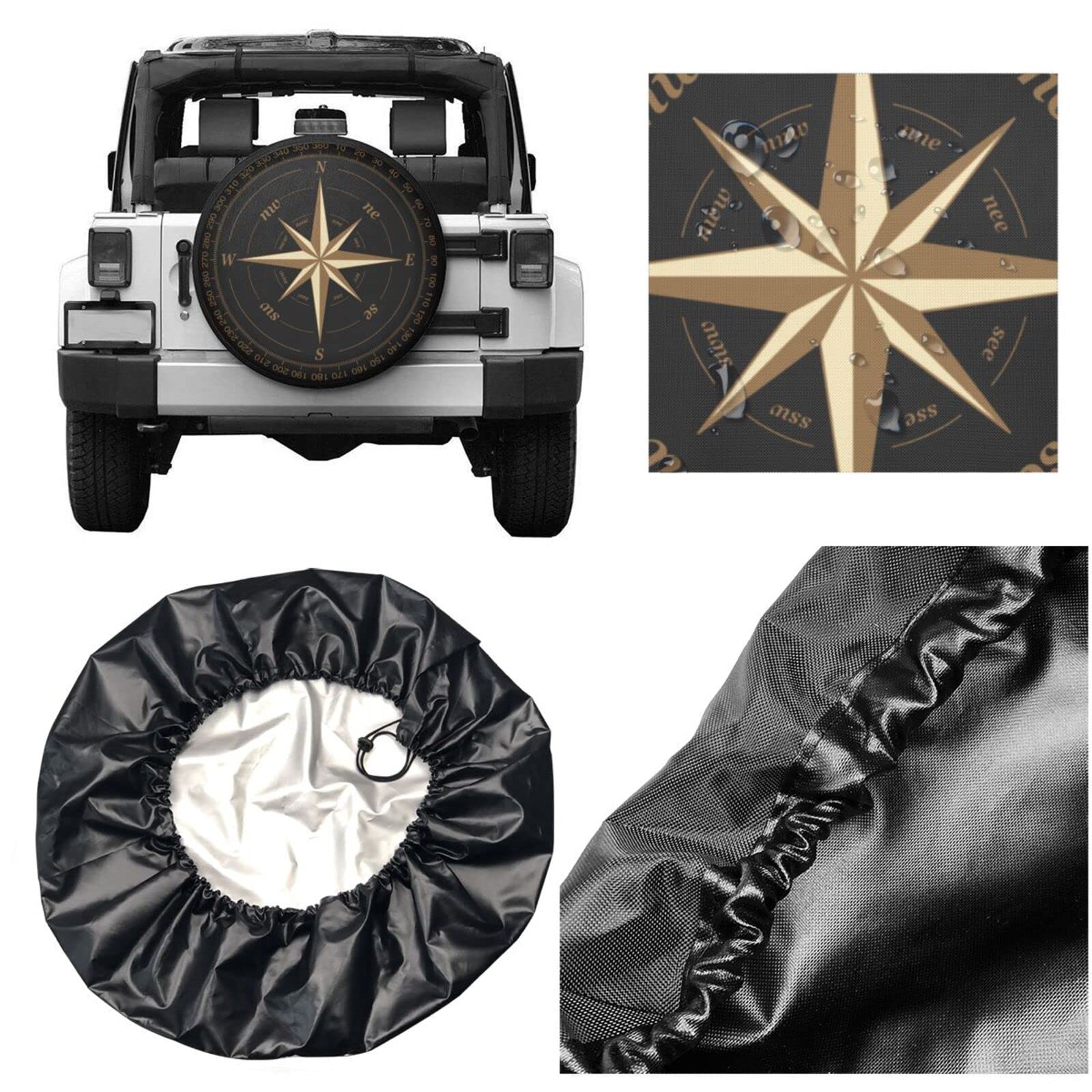 Rv Spare Tire Covers for Rv Trailers Wheel Protectors Tyre Covers Weatherproof and Dustproof Wheel Covers Universal Fit for Trai